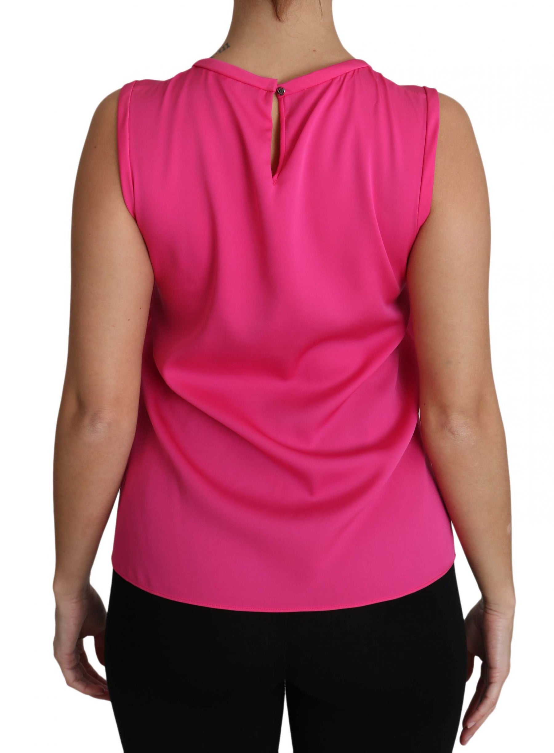 Dolce & Gabbana Pink Family Silk Tank  Mama Blouse Top Shirt | Regal Royce