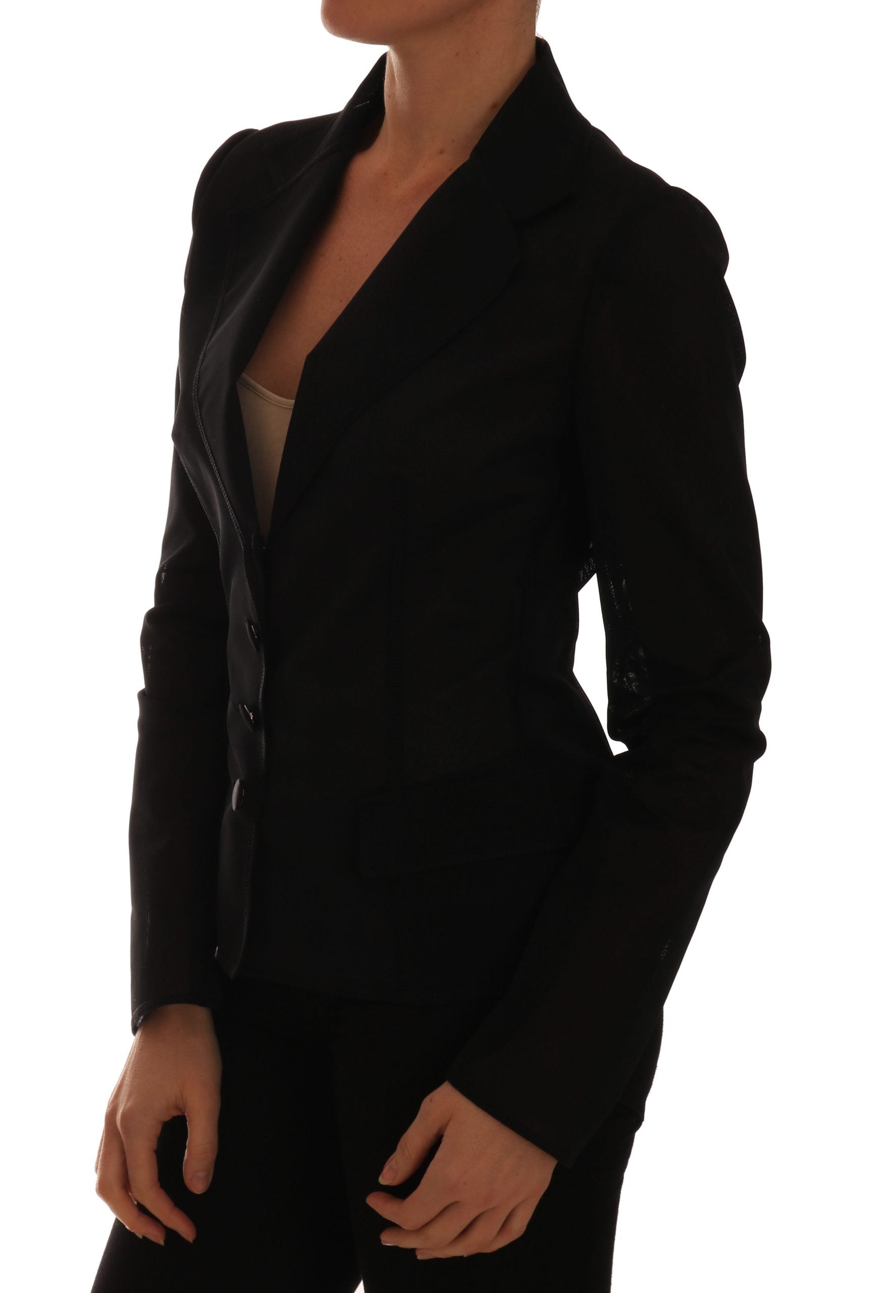 Dolce & Gabbana Black Nylon Net Blazer Jacket | Regal Royce
