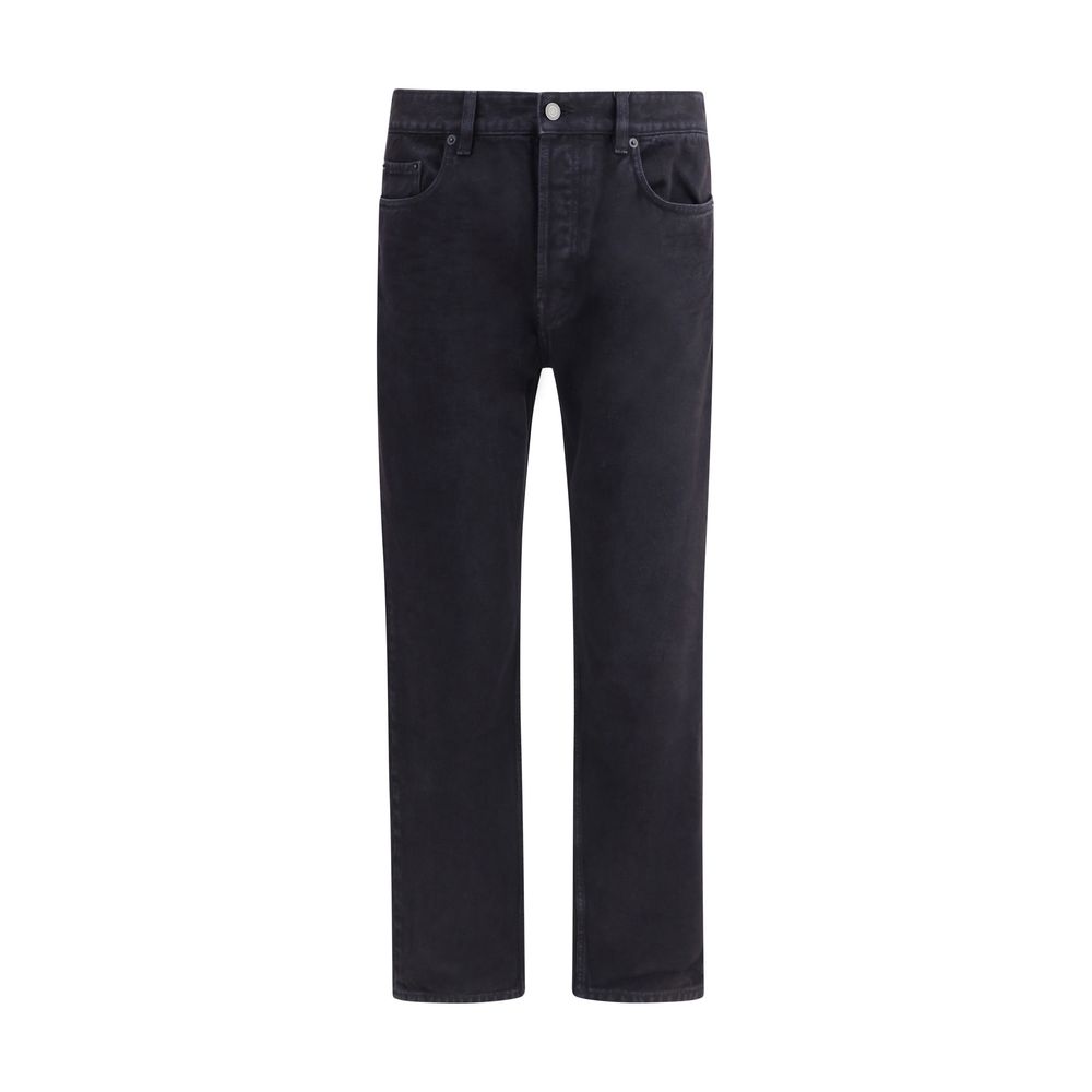 Saint Laurent Black Cotton Straight-Leg Jeans | Regal Royce