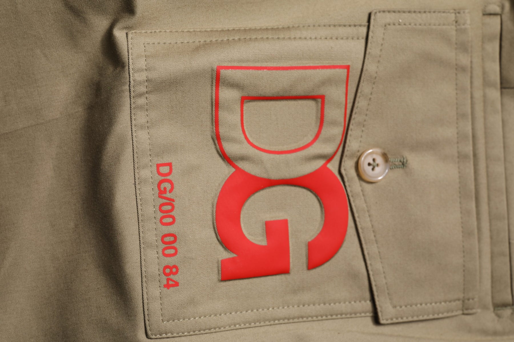 Dolce & Gabbana Dark Khaki Cotton Tapered Pants | Regal Royce