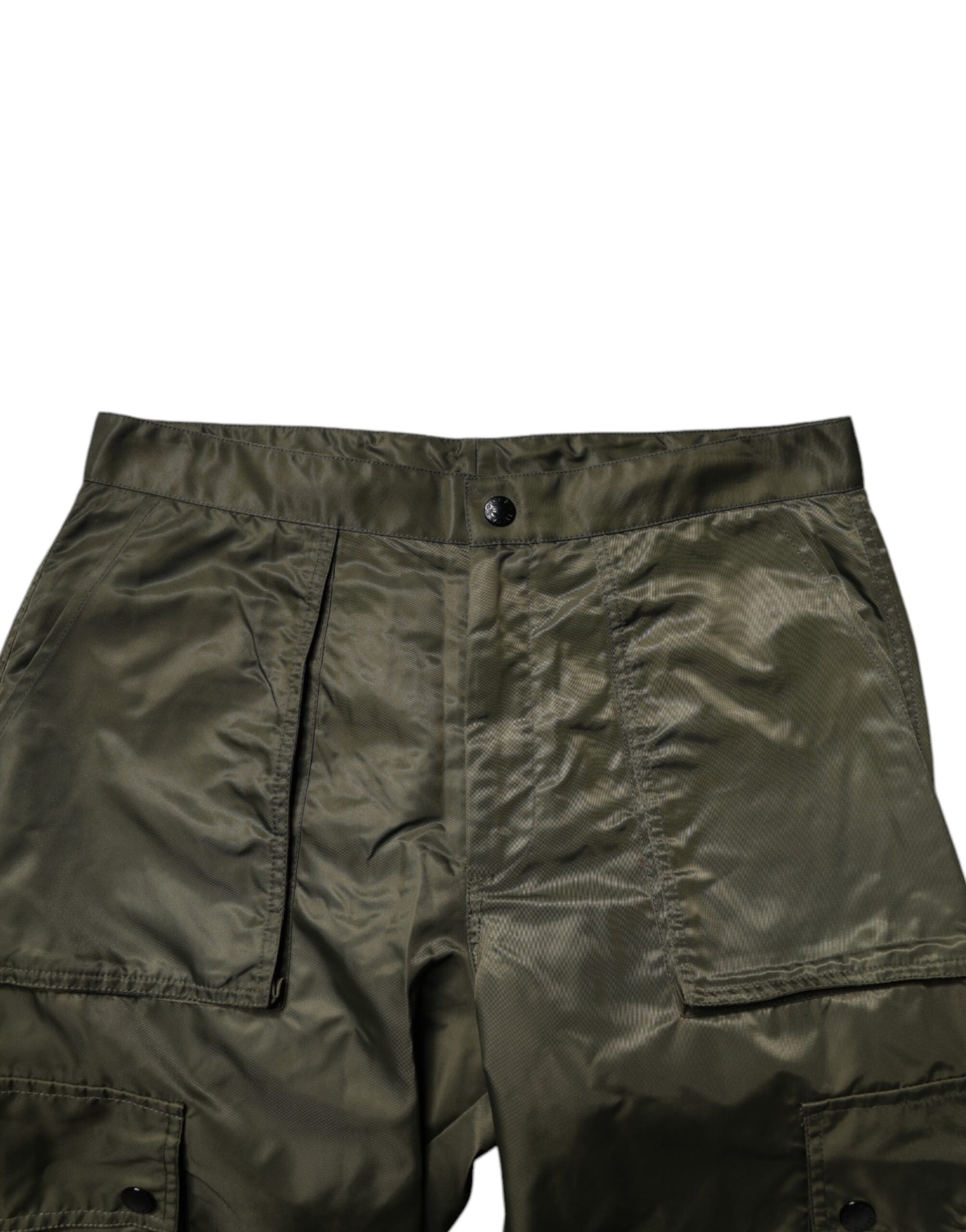 Dolce & Gabbana Dark Green Nylon Cargo Pants | Regal Royce