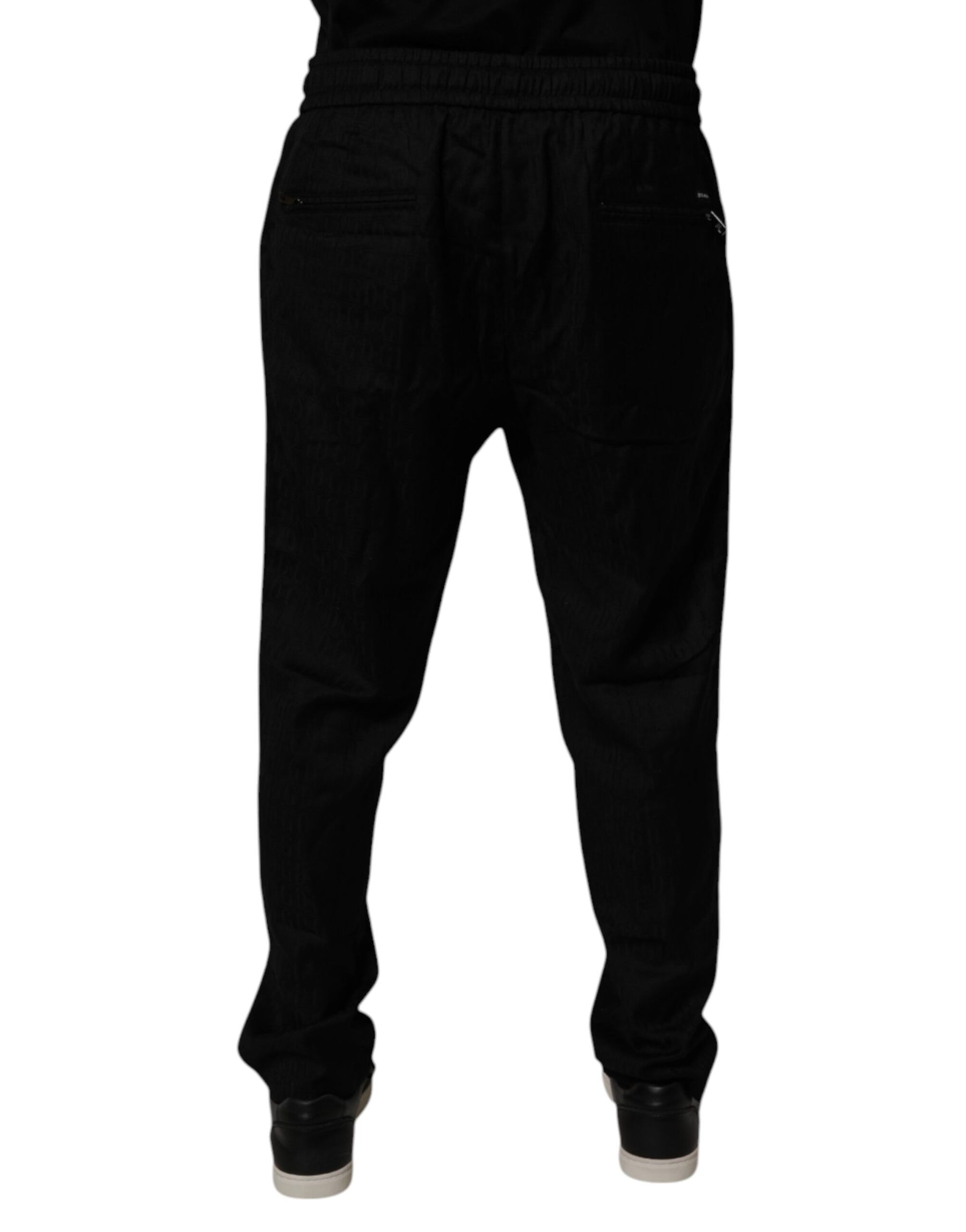 Dolce & Gabbana Black Wool Jogger Sweatpants Pants | Regal Royce