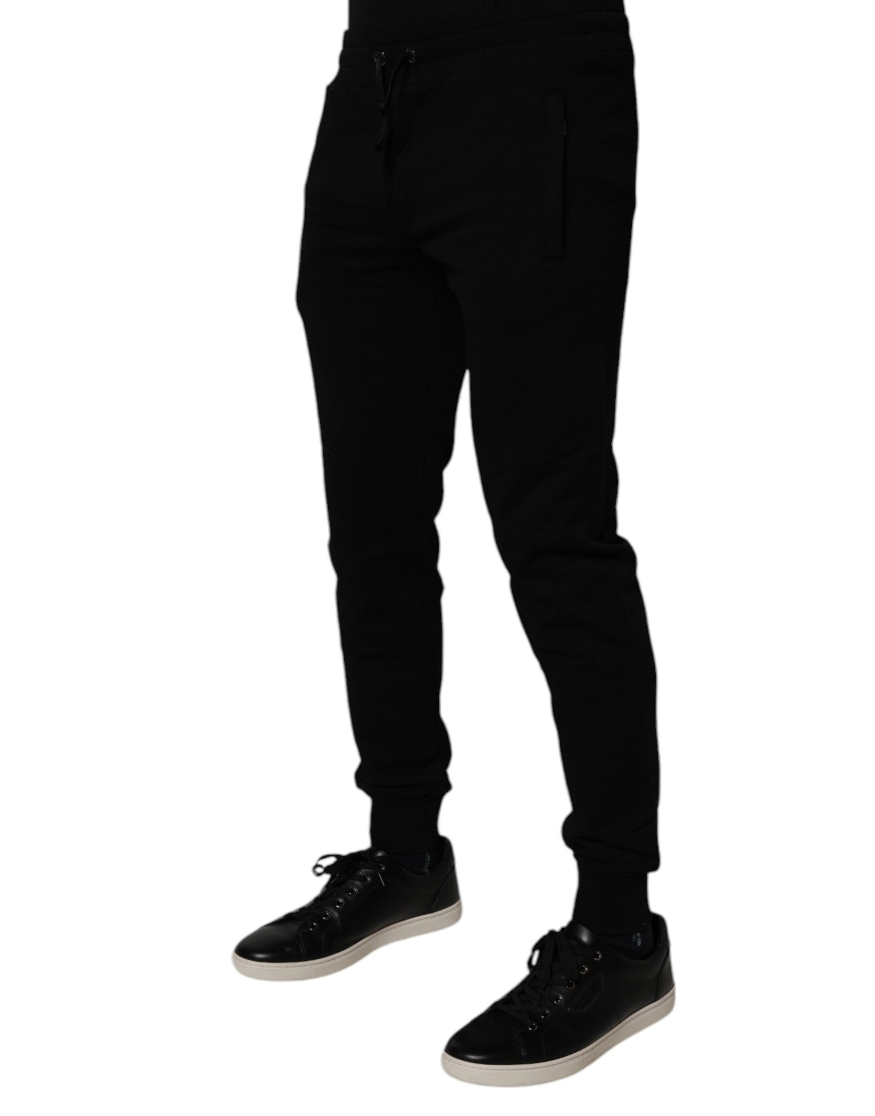 Dolce & Gabbana Black Cotton Jogger Sweatpants Pants | Regal Royce