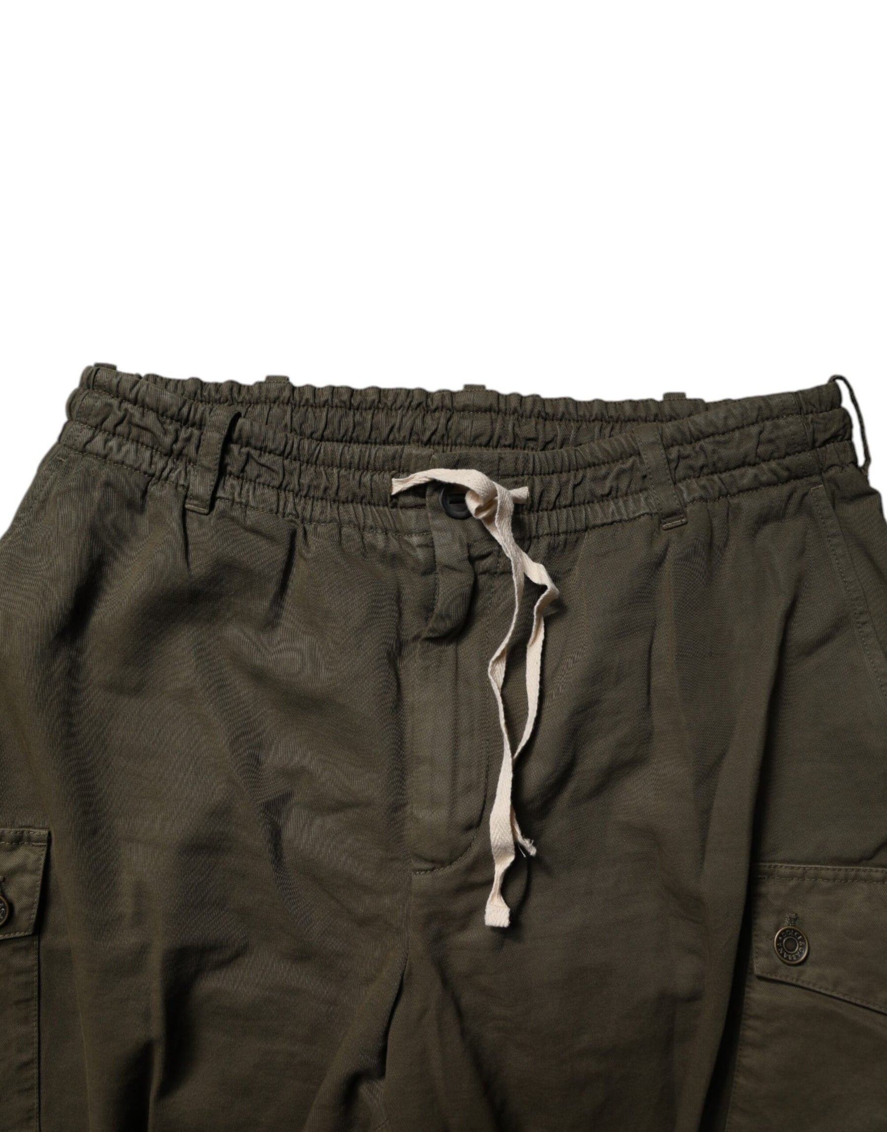 Dolce & Gabbana Brown Cotton Stretch Cargo Pants | Regal Royce