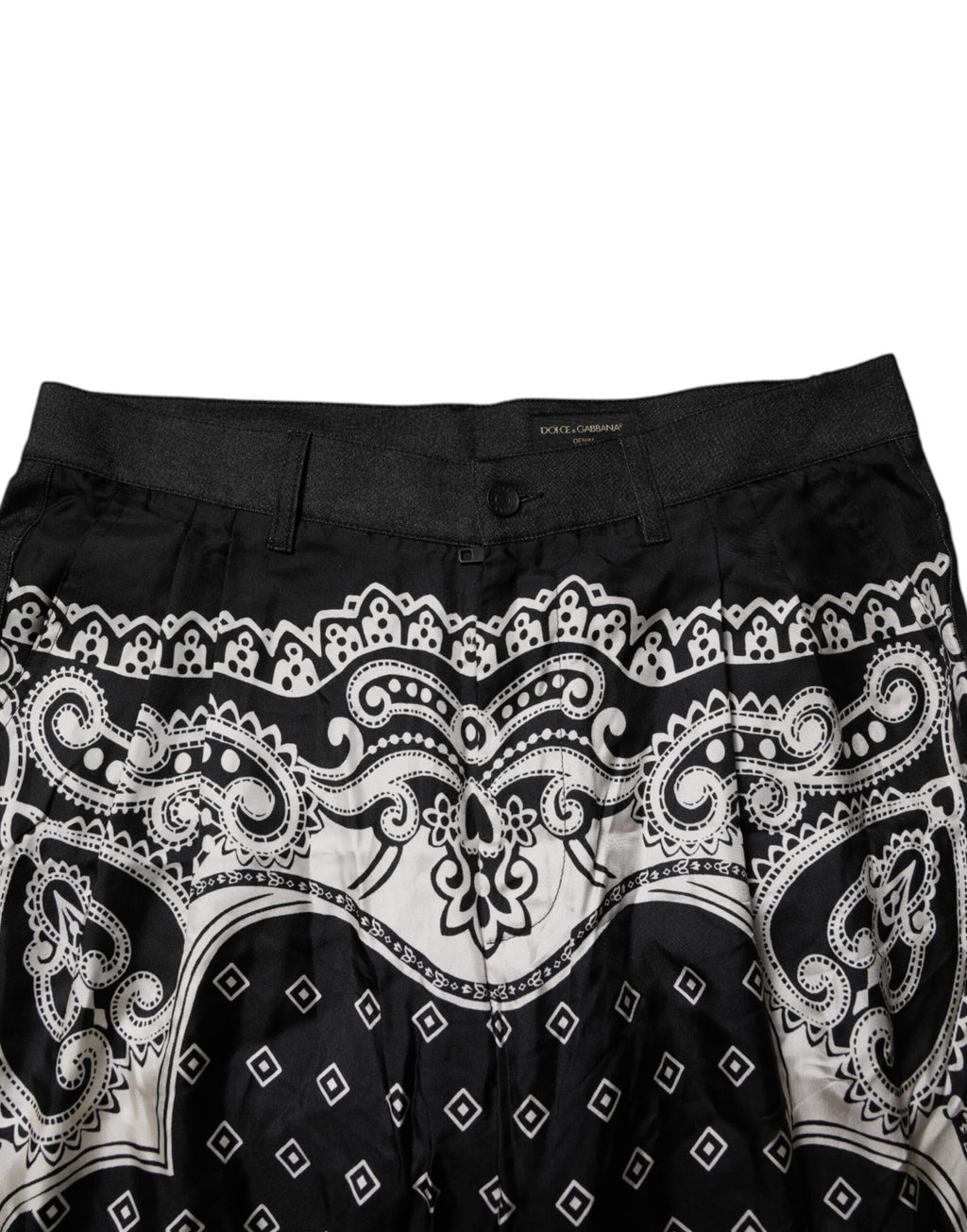 Dolce & Gabbana Black Bandana Cotton Skinny Denim Jeans