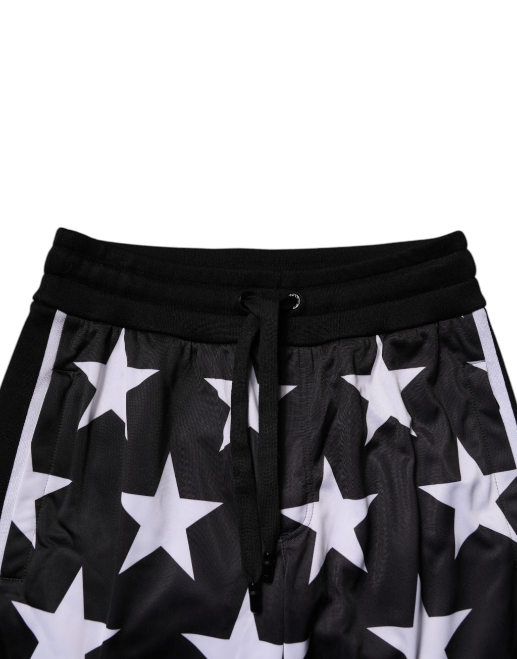 Dolce & Gabbana Black White Stars Jogger Men Sweatpants Pants