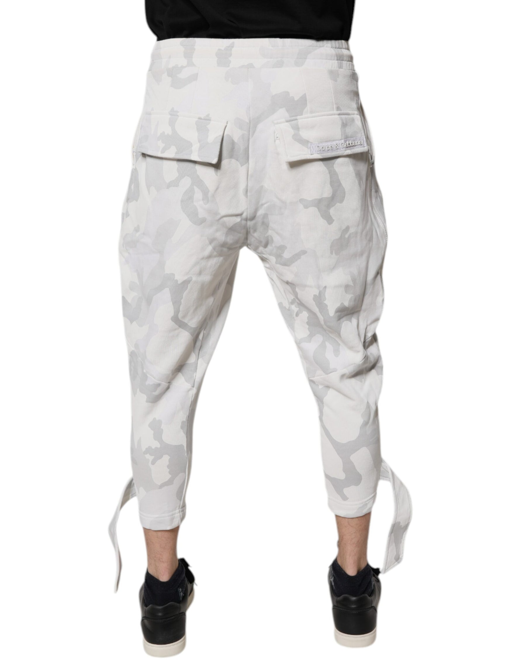 Dolce & Gabbana White Camouflage Cargo Jogger Sweatpants Pants | Regal Royce