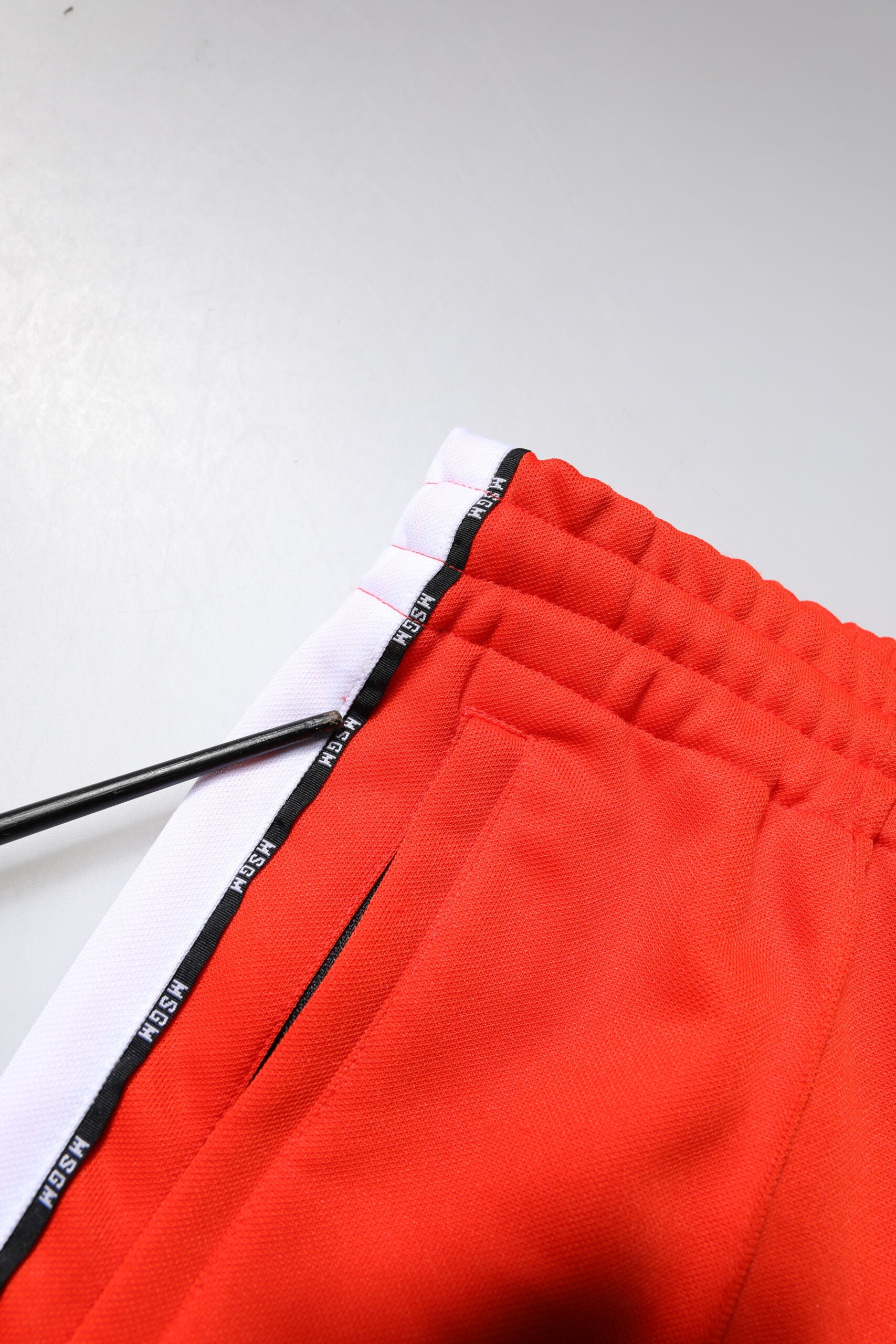 MSGM Red White Mid Waist Men Jogger Sweatpants Pants | Regal Royce