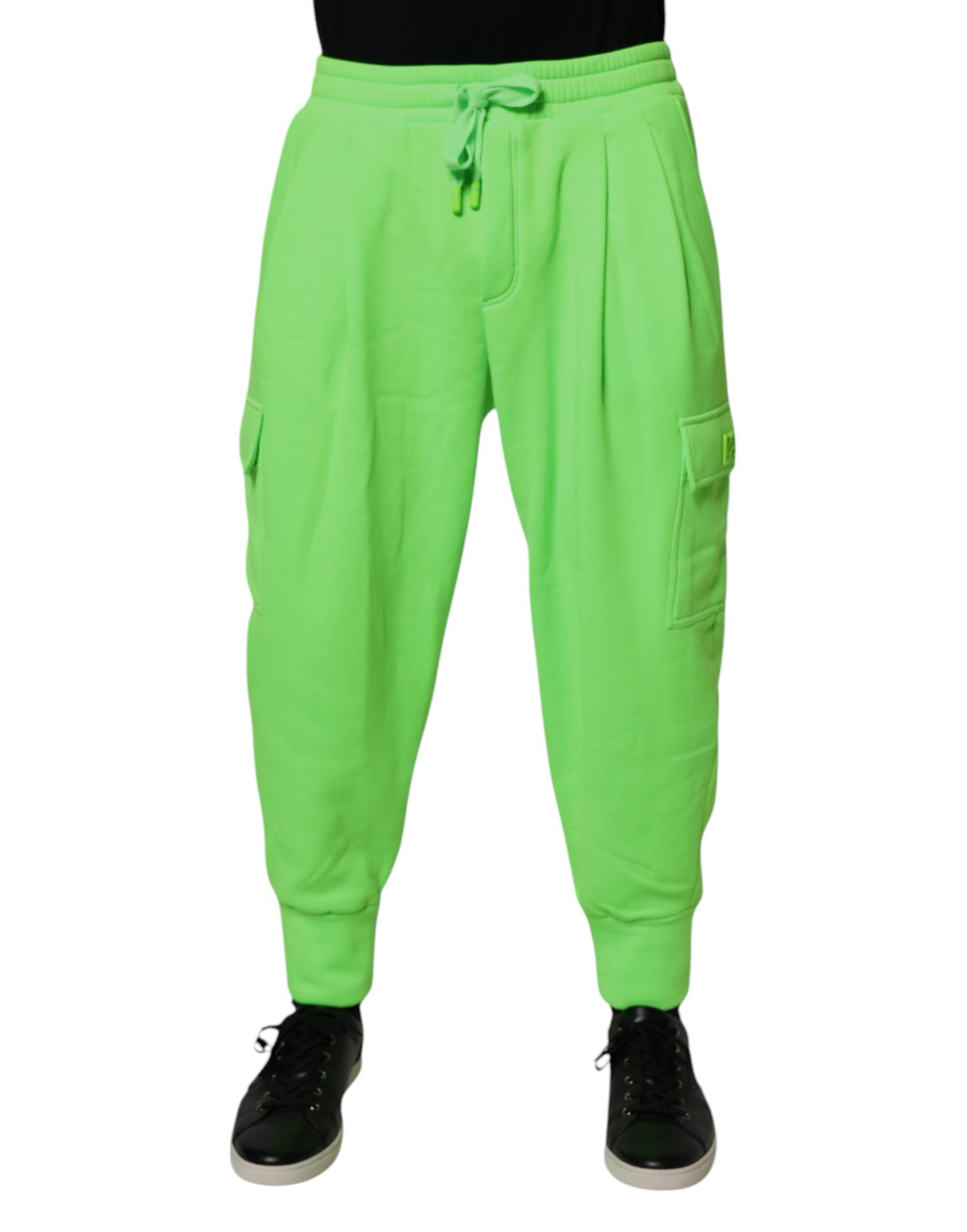 Dolce & Gabbana Neon Green Cargo Jogger Men Sweatpants Pants | Regal Royce