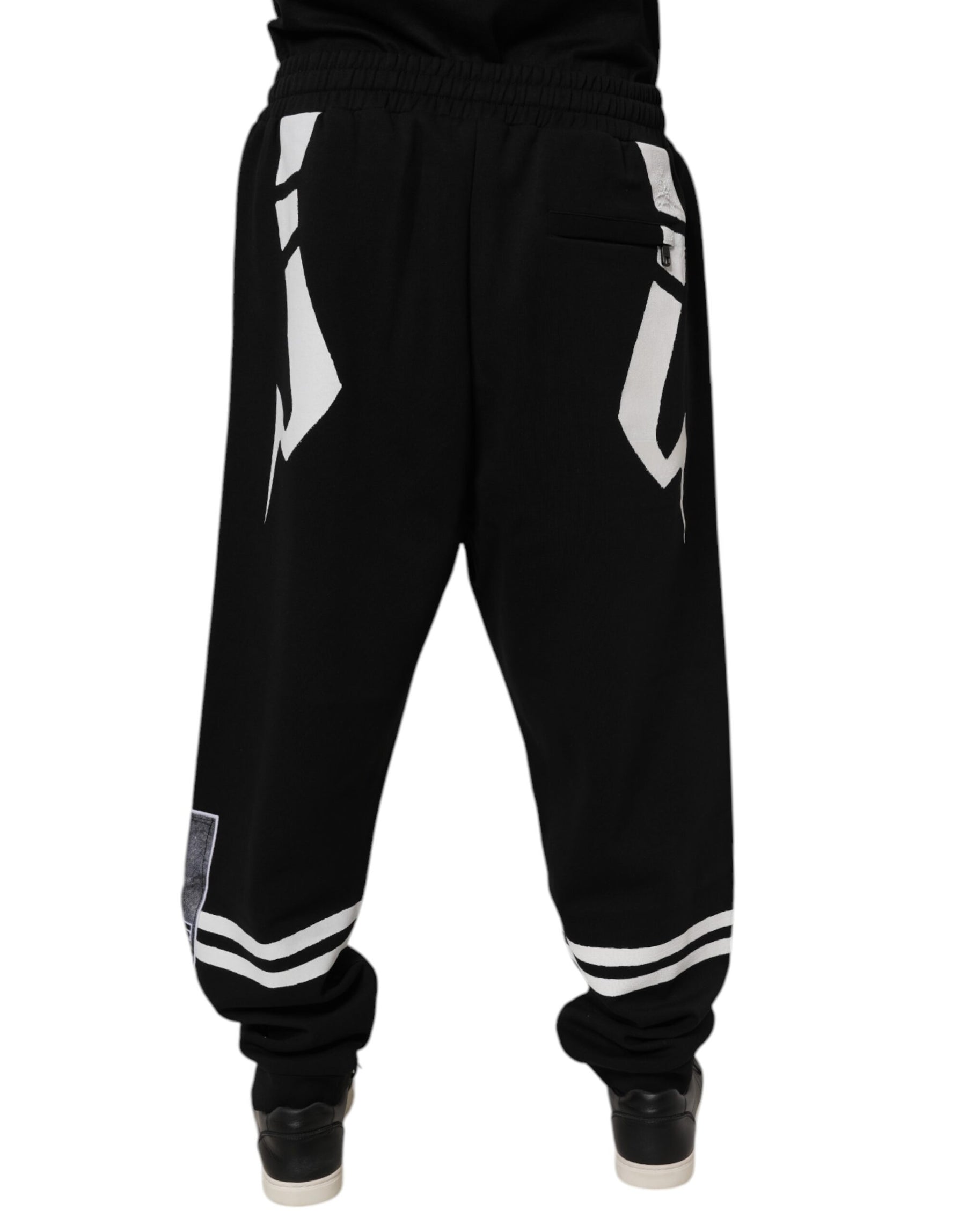 Dolce & Gabbana Black Logo Cotton Jogger Sweatpants Pants | Regal Royce