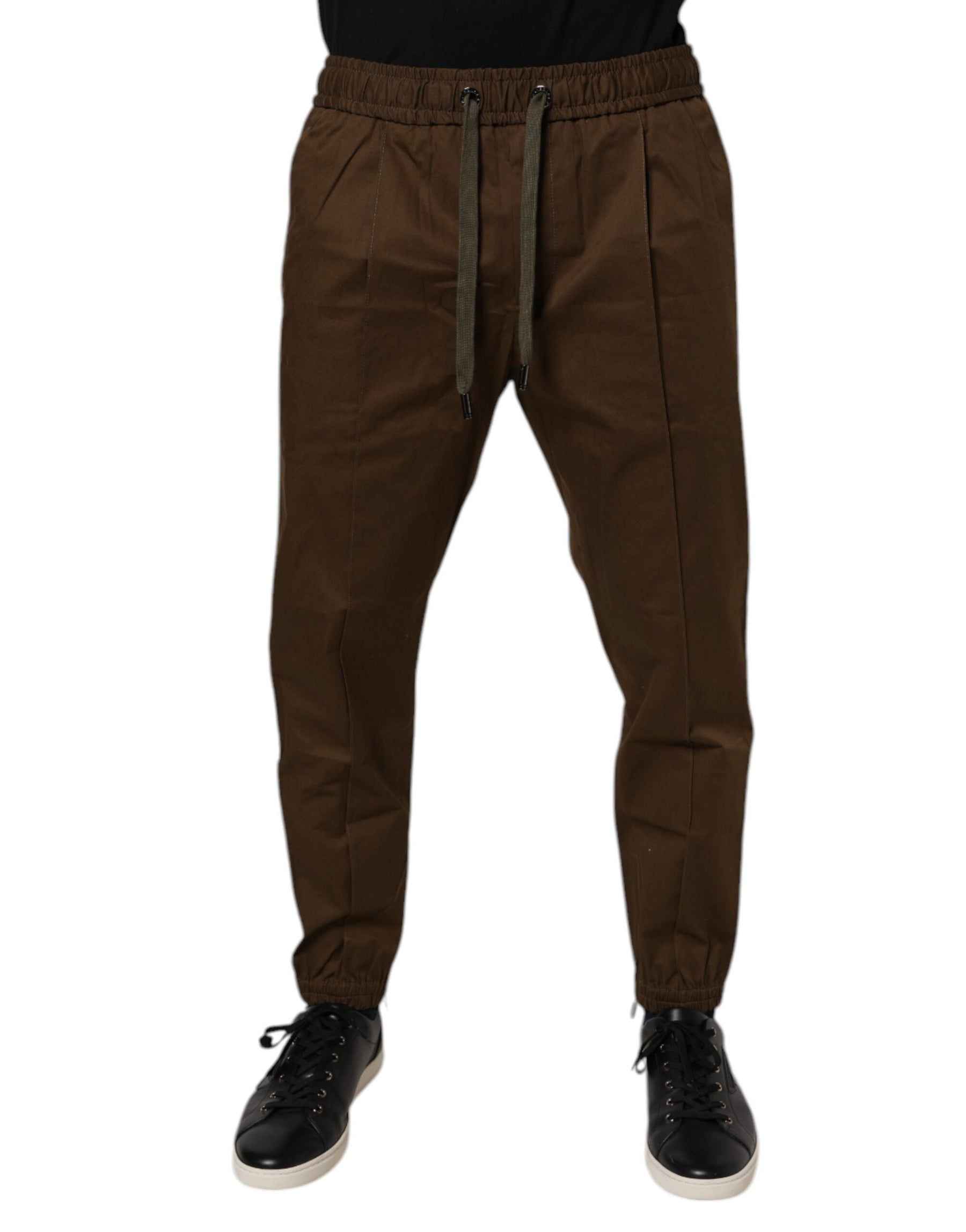 Dolce & Gabbana Brown Cotton Stretch Jogger Sweatpants Pants | Regal Royce
