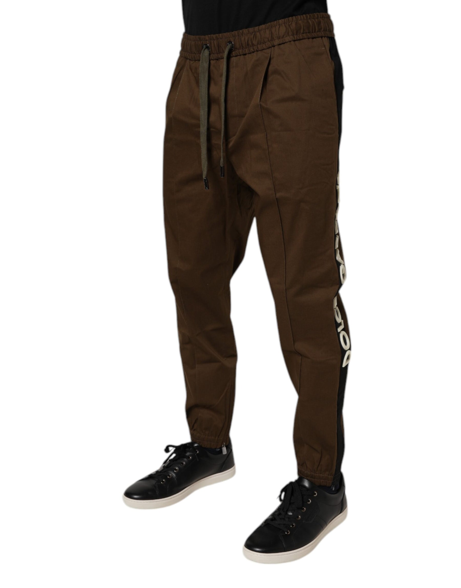 Dolce & Gabbana Brown Cotton Stretch Jogger Sweatpants Pants | Regal Royce