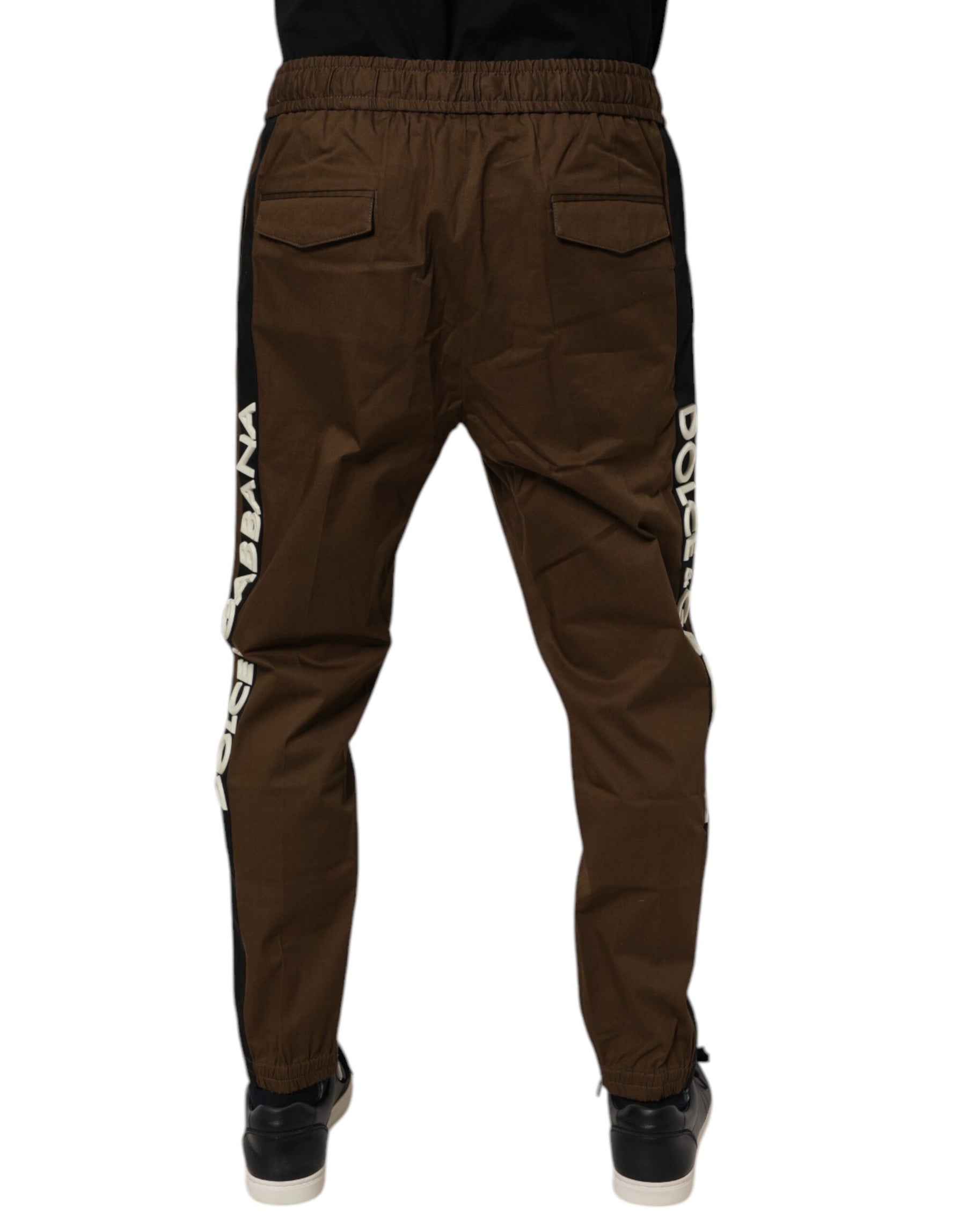 Dolce & Gabbana Brown Cotton Stretch Jogger Sweatpants Pants | Regal Royce
