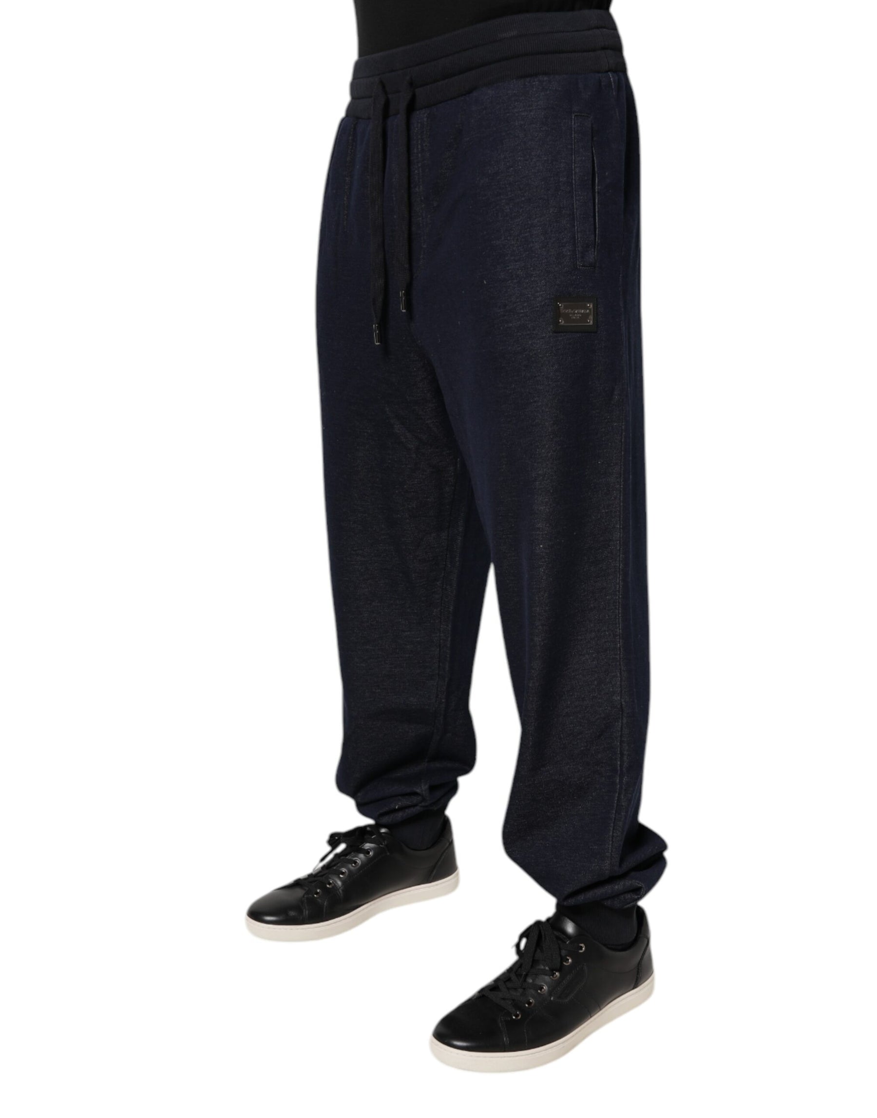 Dolce & Gabbana Black Jacquard Jogger Men Sweatpants Pants | Regal Royce