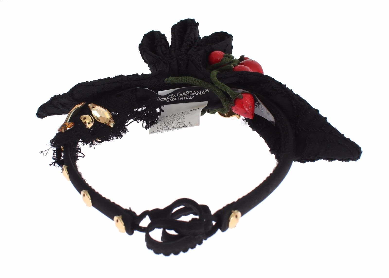 Dolce & Gabbana Diadem Headband Tiara Berry Fruit Crystal Bow Hair | Regal Royce