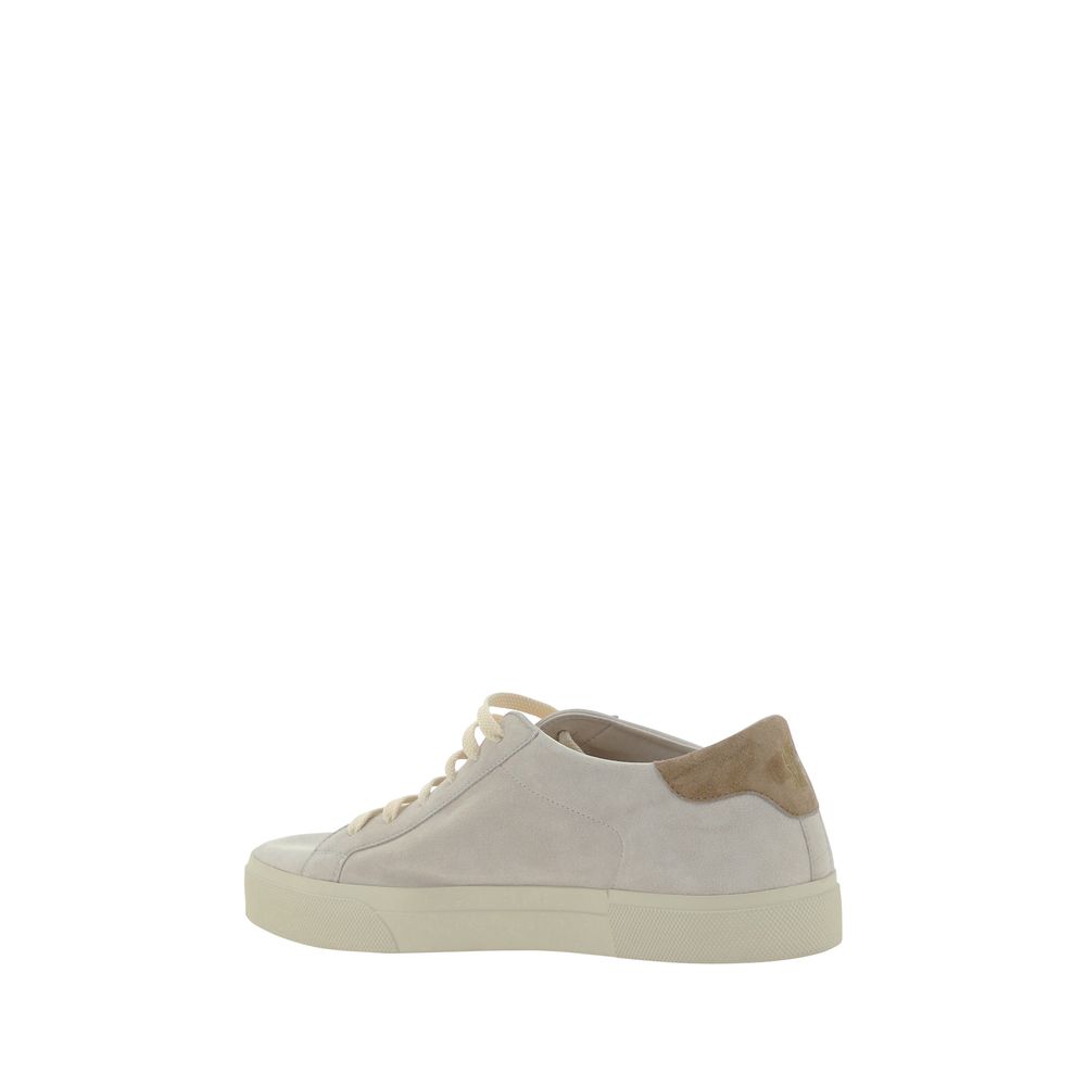 Brunello Cucinelli Cream White Leather Sneakers | Regal Royce