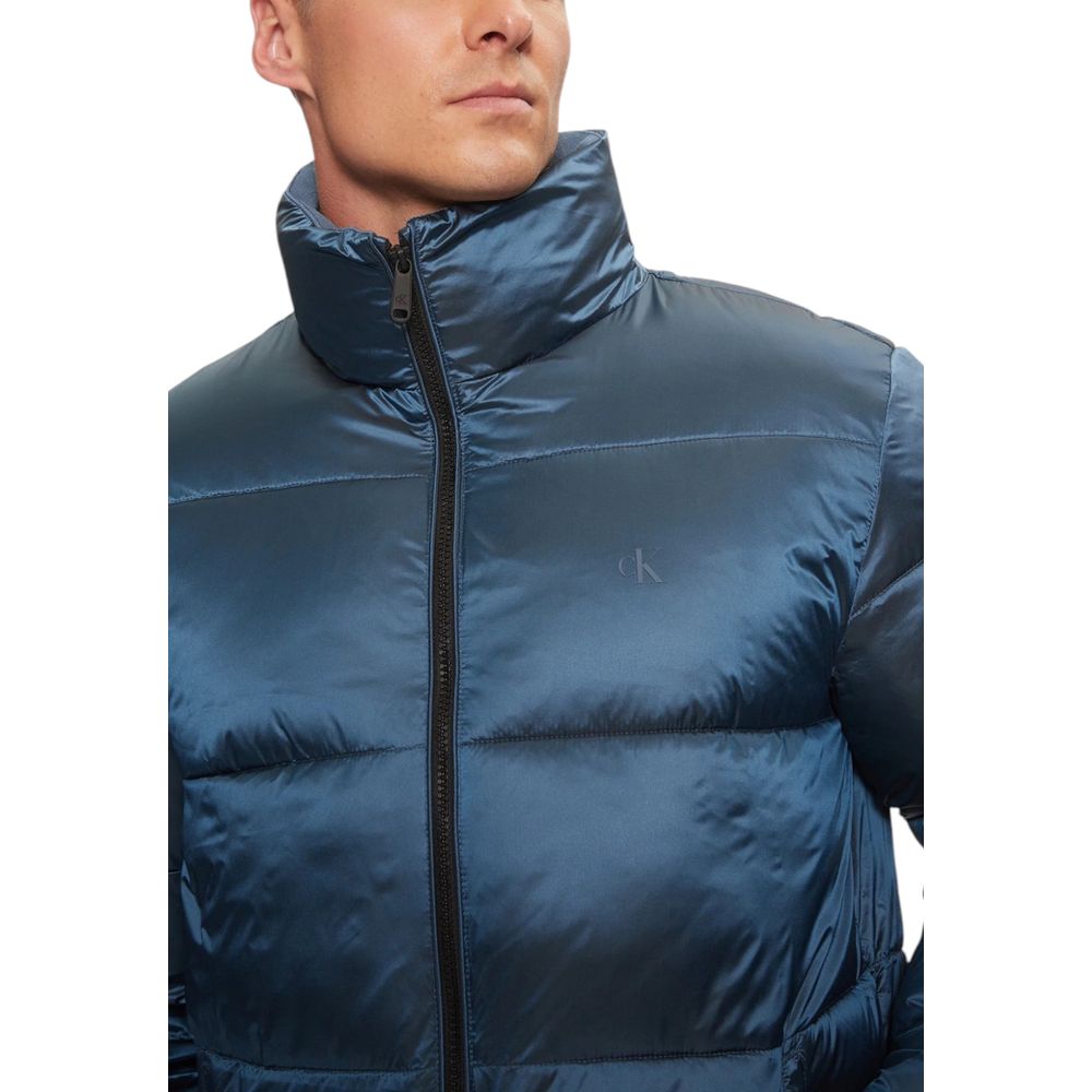 Calvin Klein Jeans Blue Recycled Polyamide Coat | Regal Royce