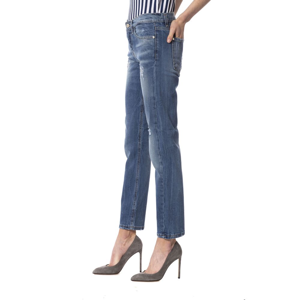 Frankie Morello Blue Other Fibres Women Jeans | Regal Royce