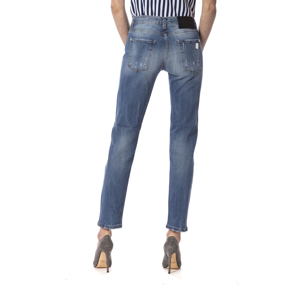Frankie Morello Blue Other Fibres Women Jeans | Regal Royce