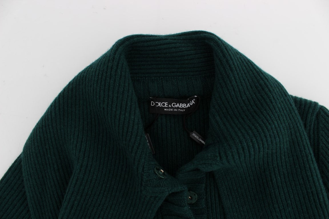 Dolce & Gabbana Green Knitted Cashmere Cardigan | Regal Royce