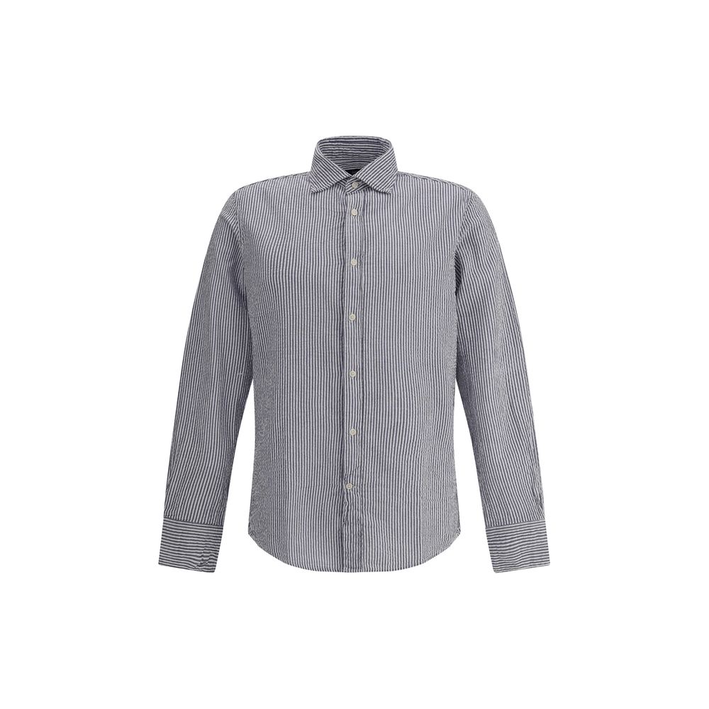 Deperlu Blue Cotton Pattern Shirt | Regal Royce