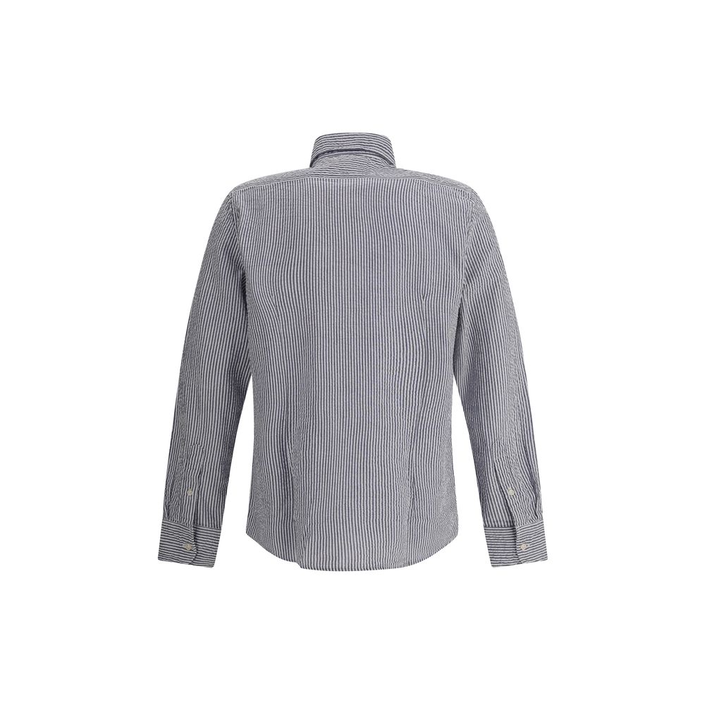 Deperlu Blue Cotton Pattern Shirt | Regal Royce