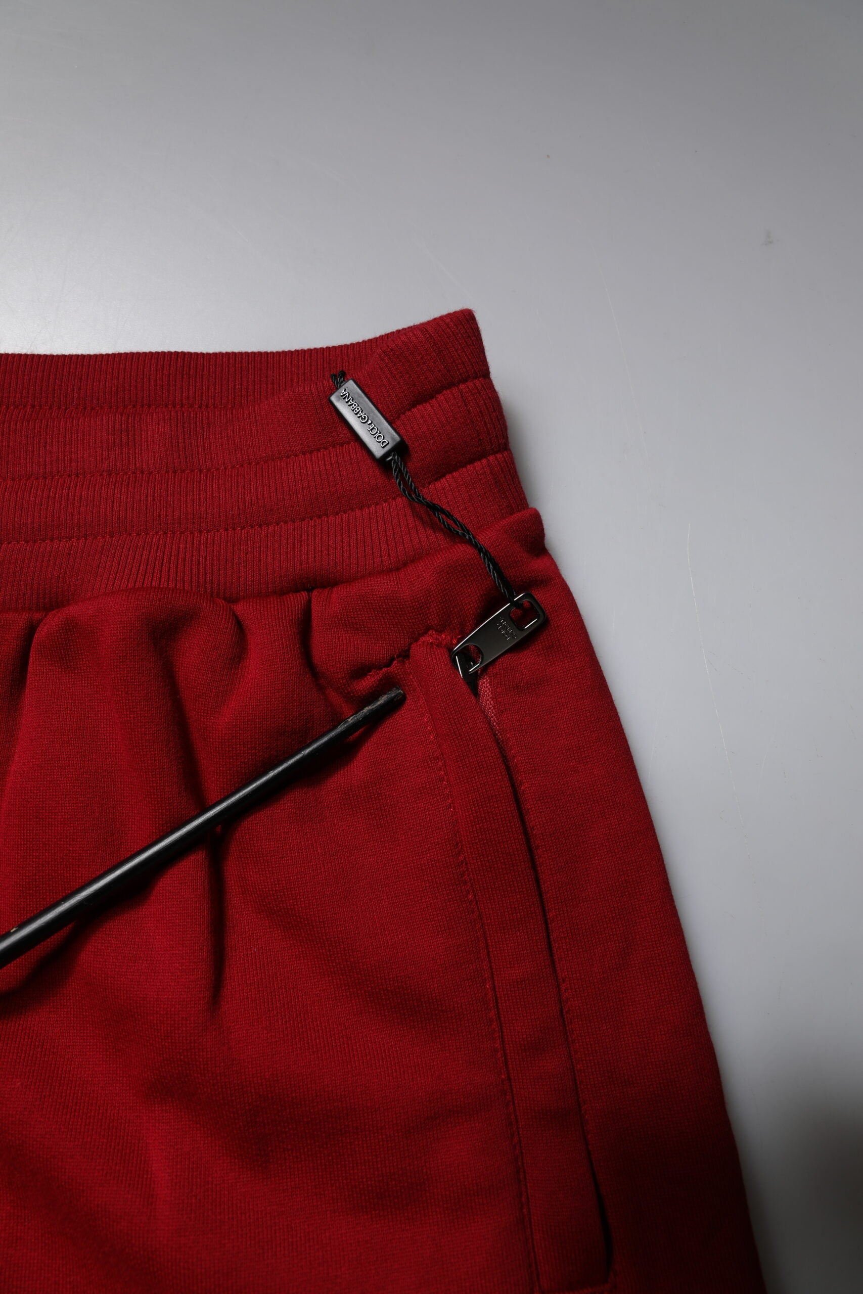 Dolce & Gabbana Red Logo Tape Cotton Jogger Sweatpants Pants | Regal Royce