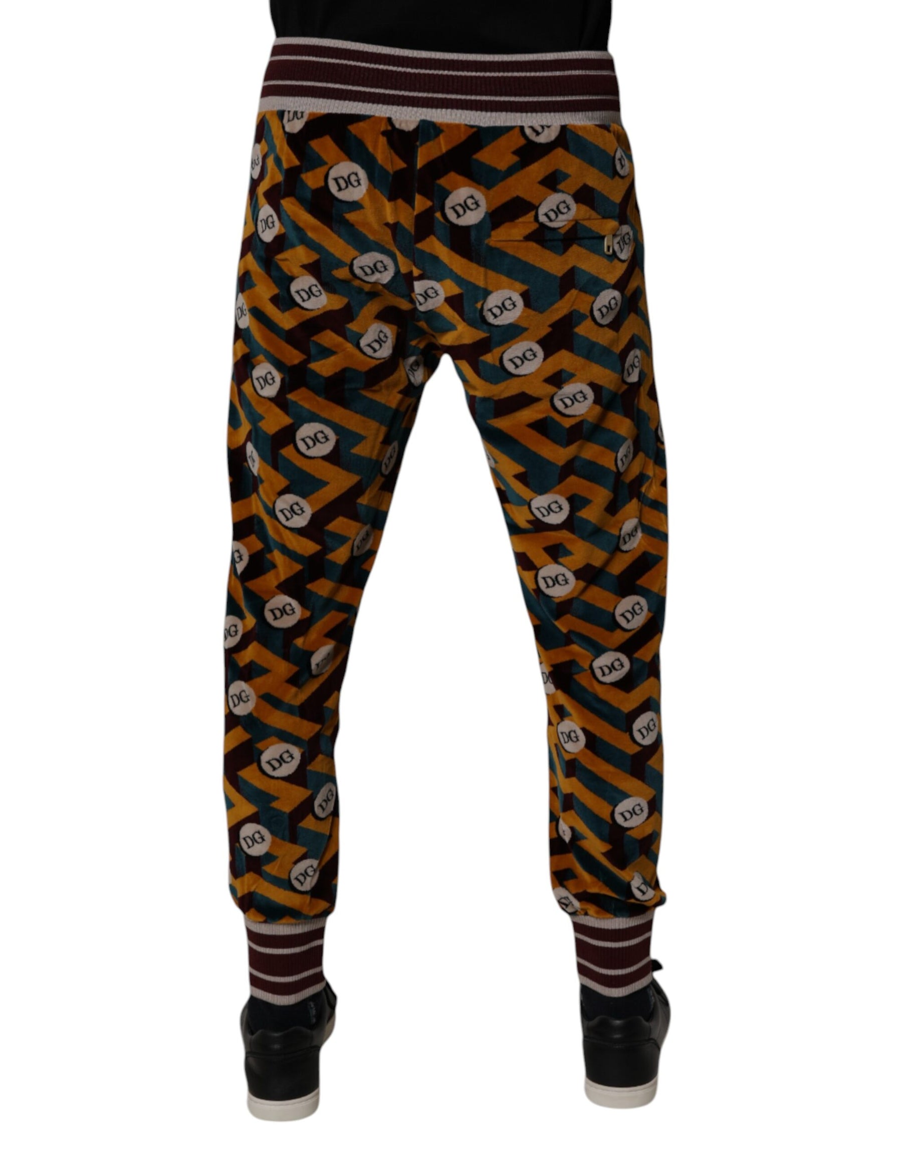 Dolce & Gabbana Multicolor Logo Monogram Jogger Sweatpants Pants | Regal Royce
