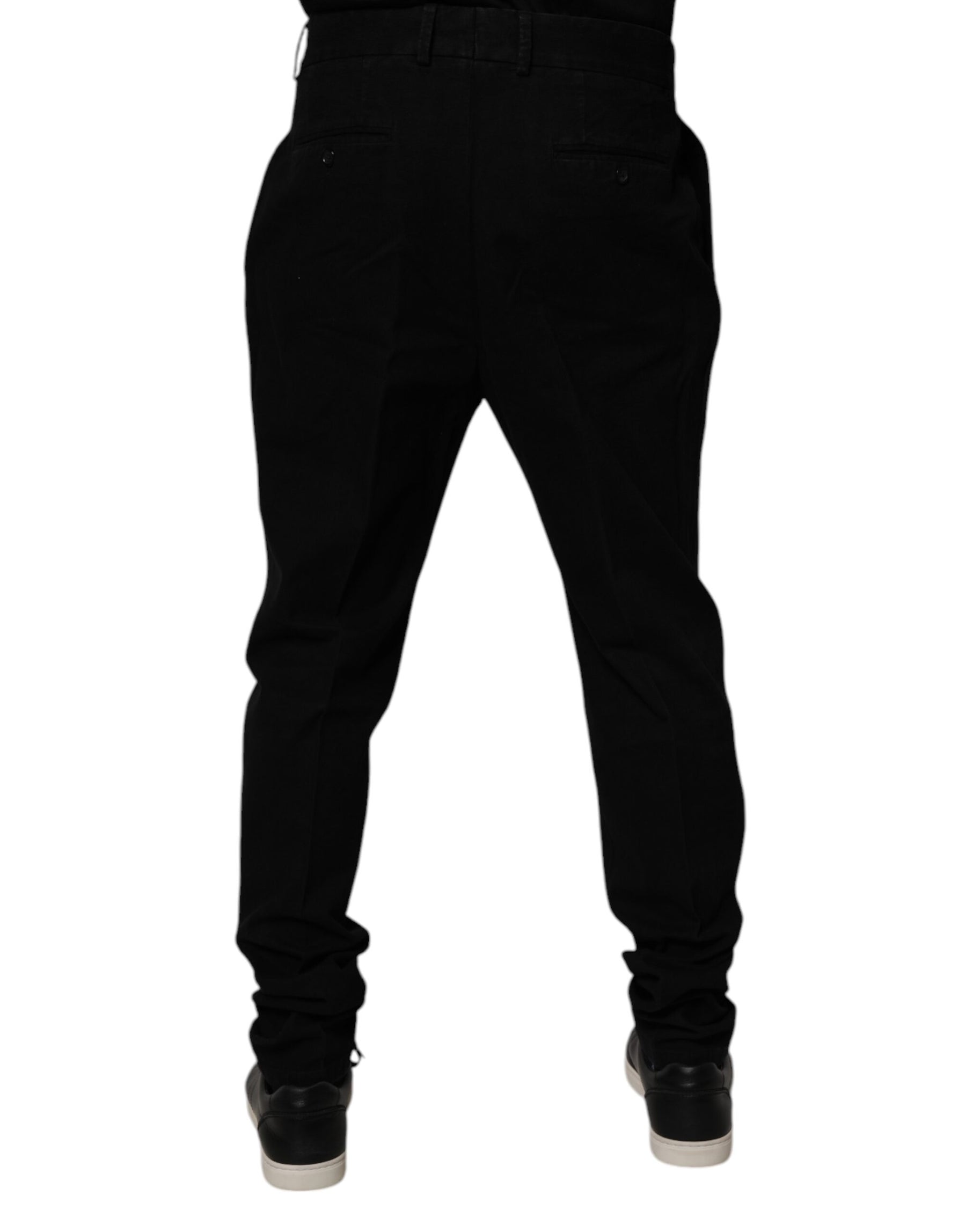 Dolce & Gabbana Black Cotton Stretch Skinny Pants | Regal Royce