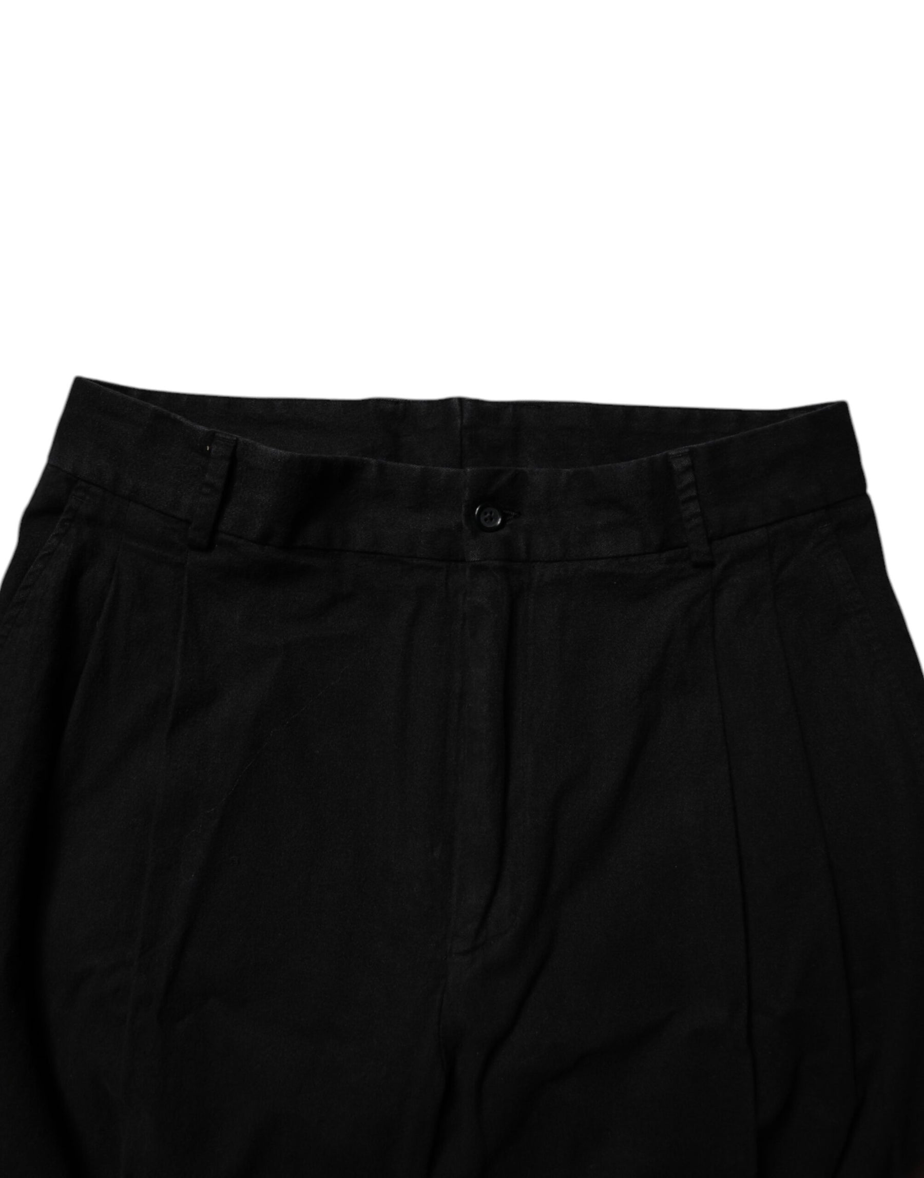 Dolce & Gabbana Black Cotton Stretch Skinny Pants | Regal Royce
