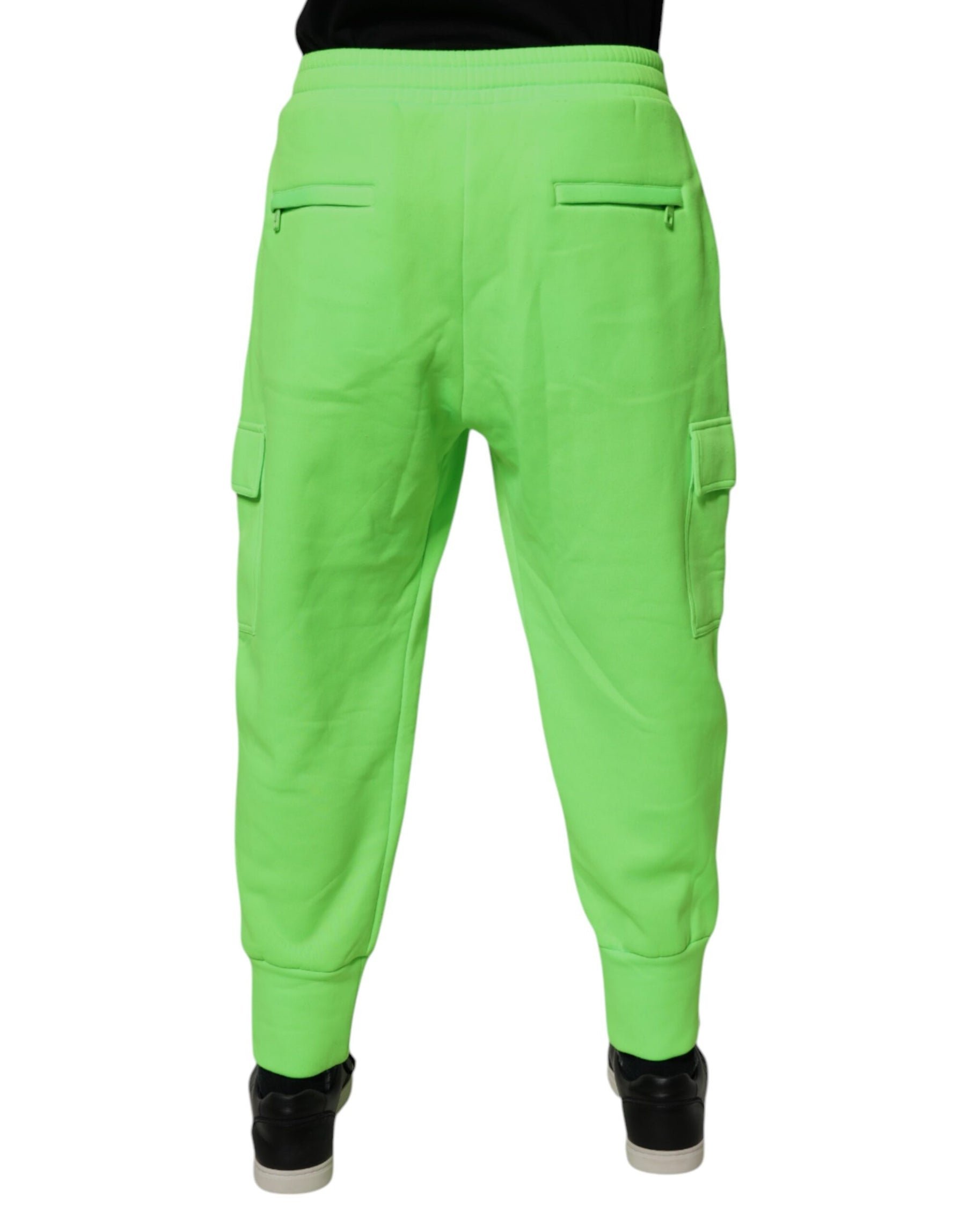 Dolce & Gabbana Neon Green Cargo Jogger Men Sweatpants Pants | Regal Royce