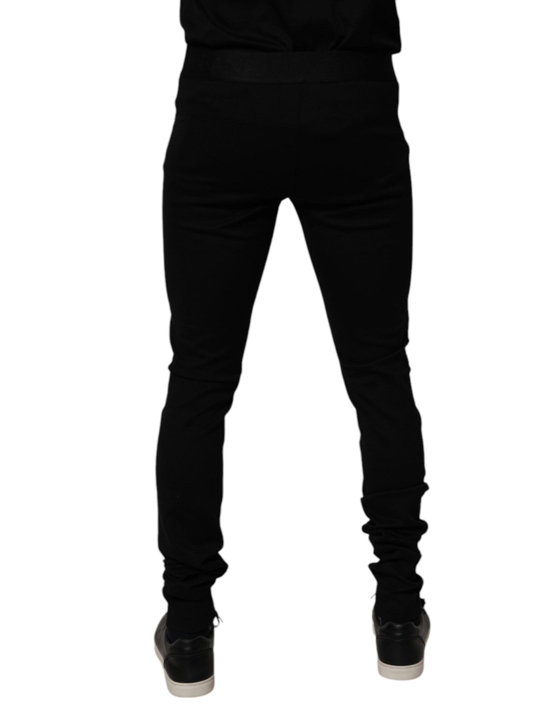 Dolce & Gabbana Black Cotton Jogger Men Sweatpants Pants | Regal Royce