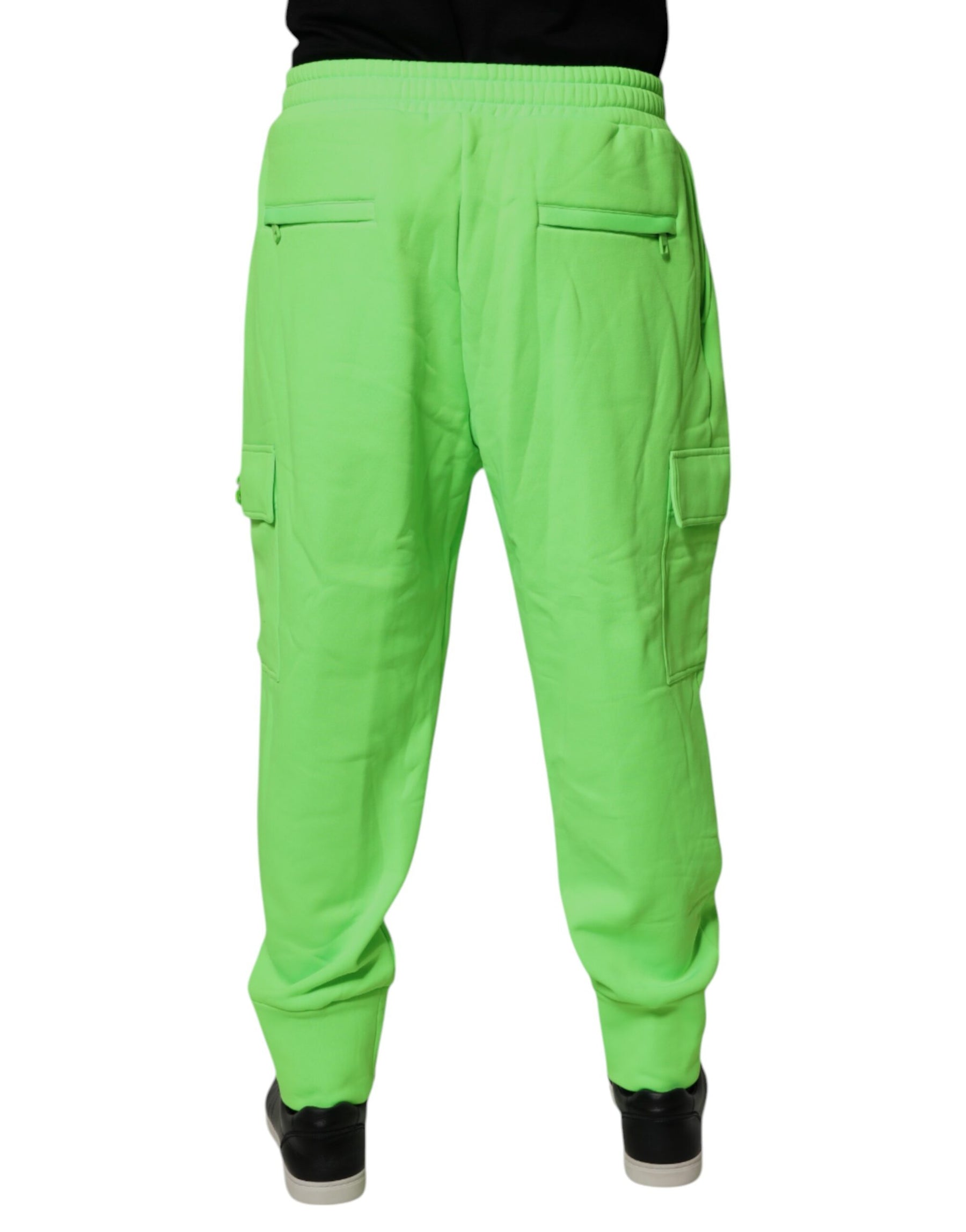 Dolce & Gabbana Neon Green Cargo Jogger Men Sweatpants Pants | Regal Royce