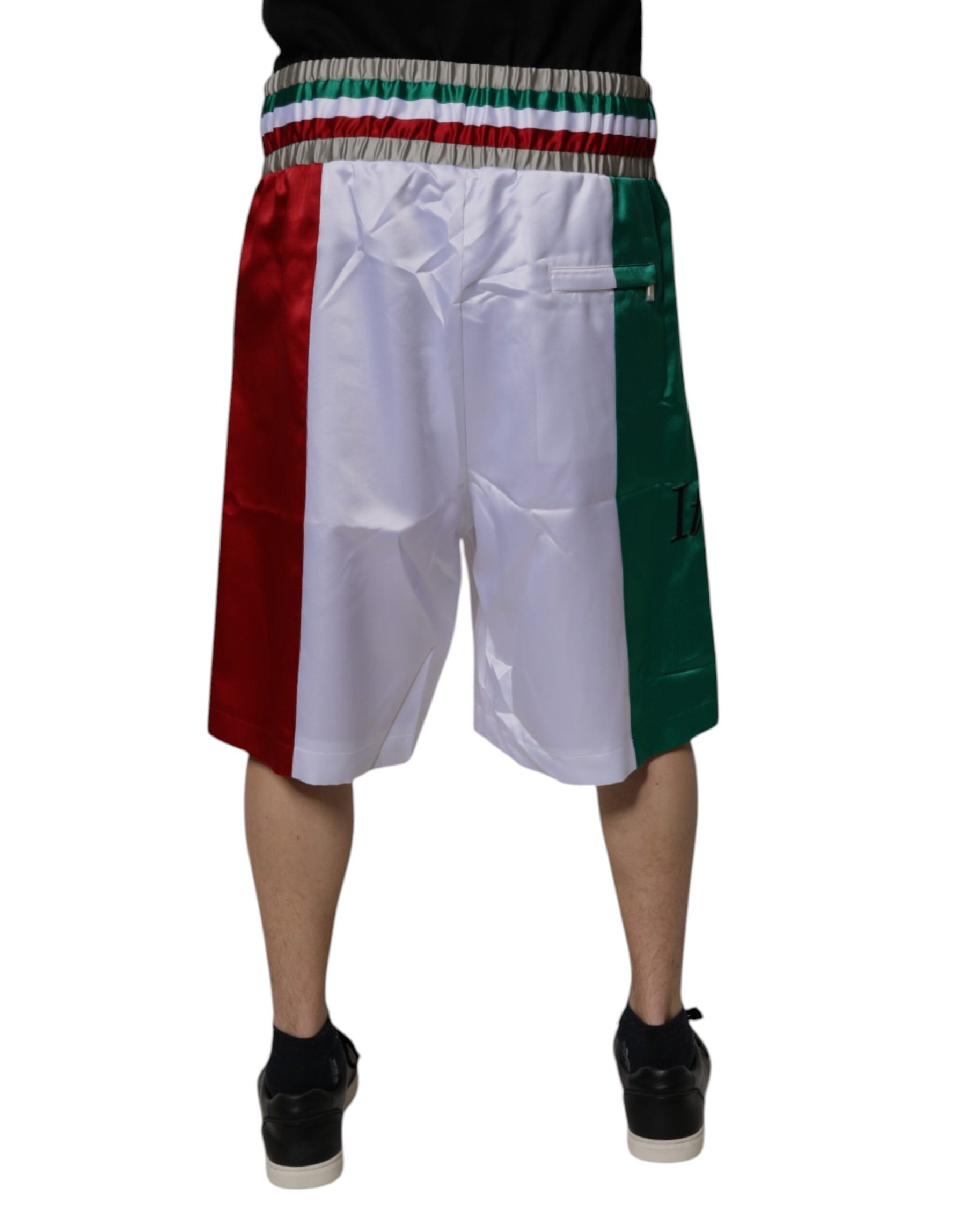 Dolce & Gabbana Multicolor Italia Polyester Bermuda Shorts | Regal Royce