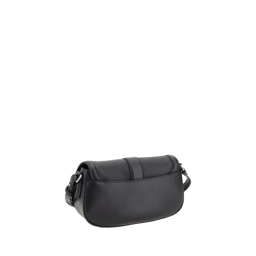 Alexander McQueen Black Calf Leather Bos Taurus Shoulder Bag | Regal Royce