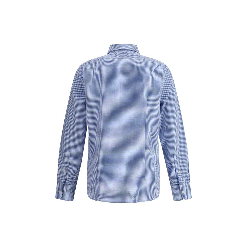 Deperlu Light Blue Cotton Pattern Shirt | Regal Royce