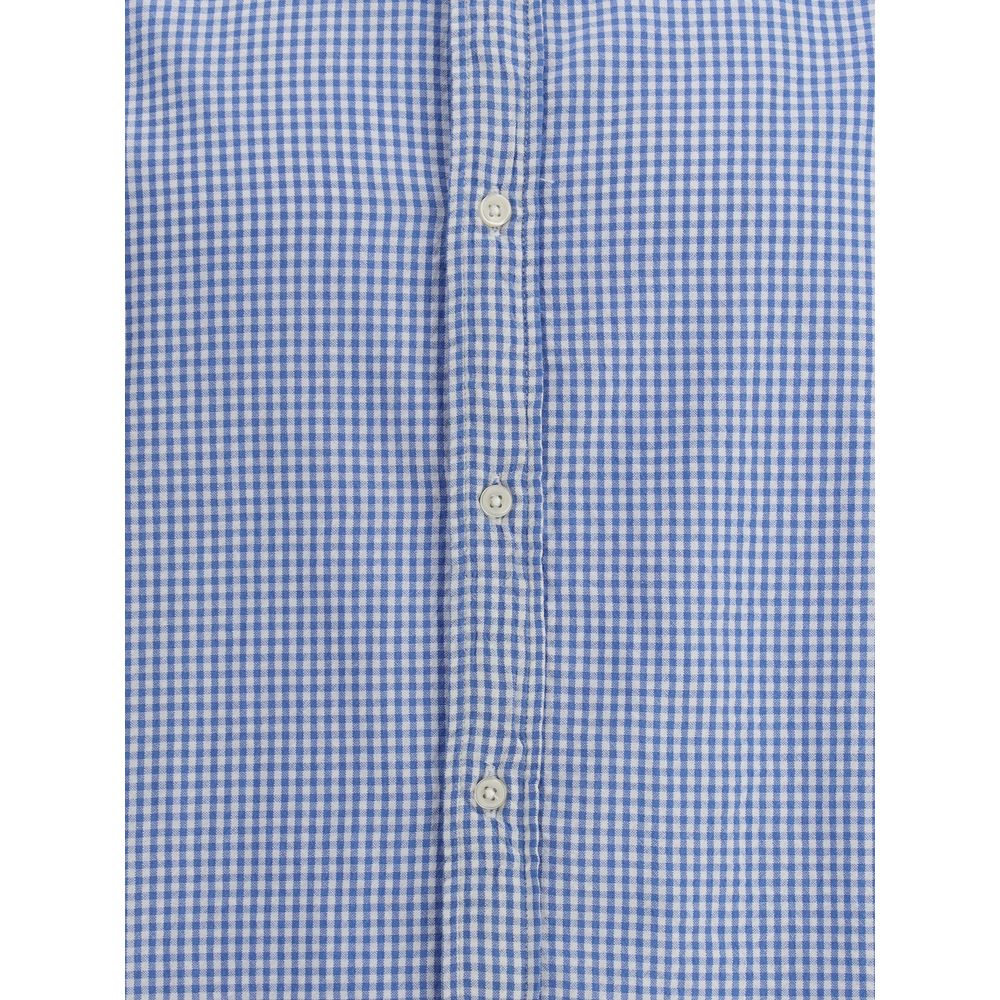 Deperlu Light Blue Cotton Pattern Shirt | Regal Royce