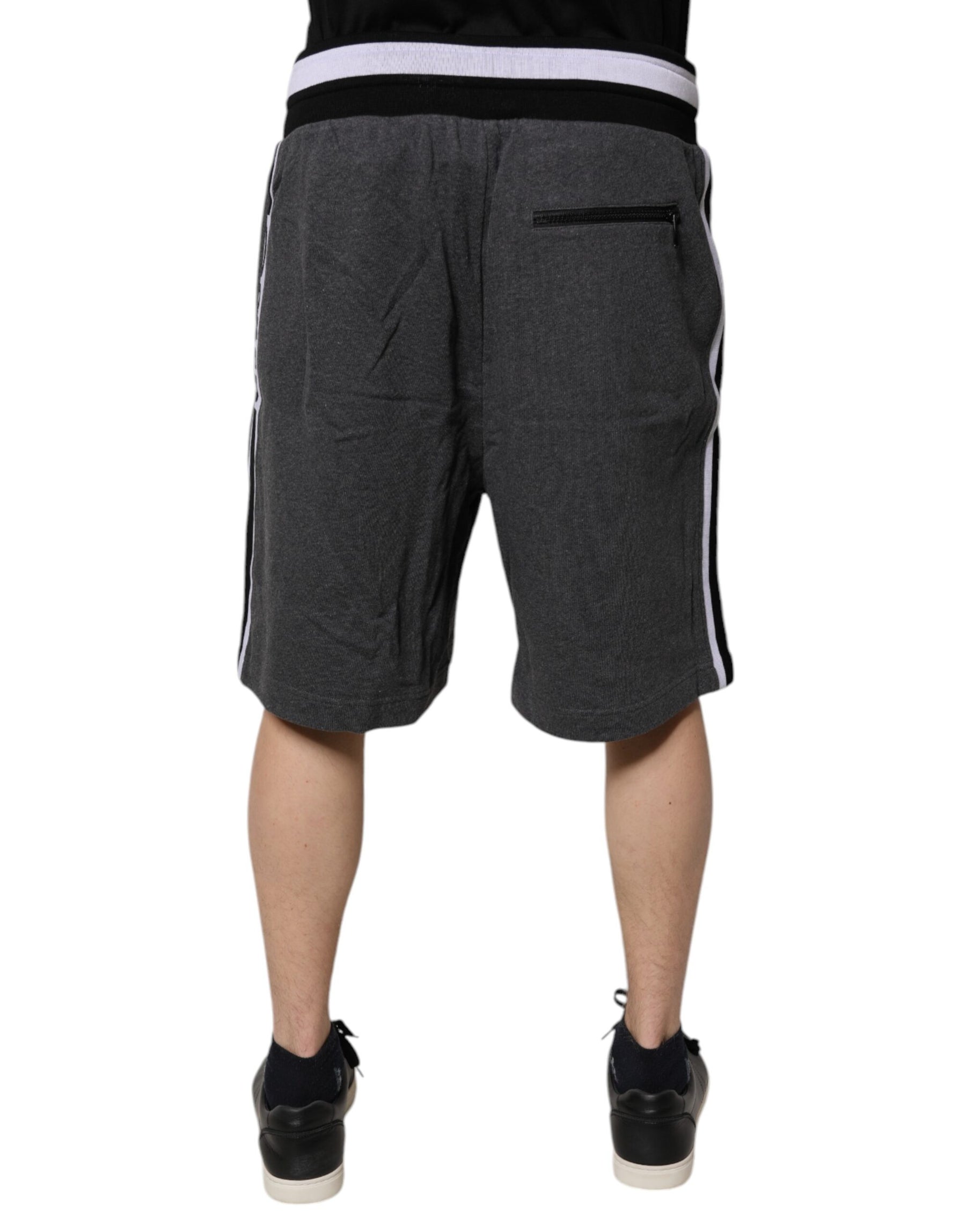 Dolce & Gabbana Dark Gray Cotton Bermuda Sweatshorts Shorts | Regal Royce
