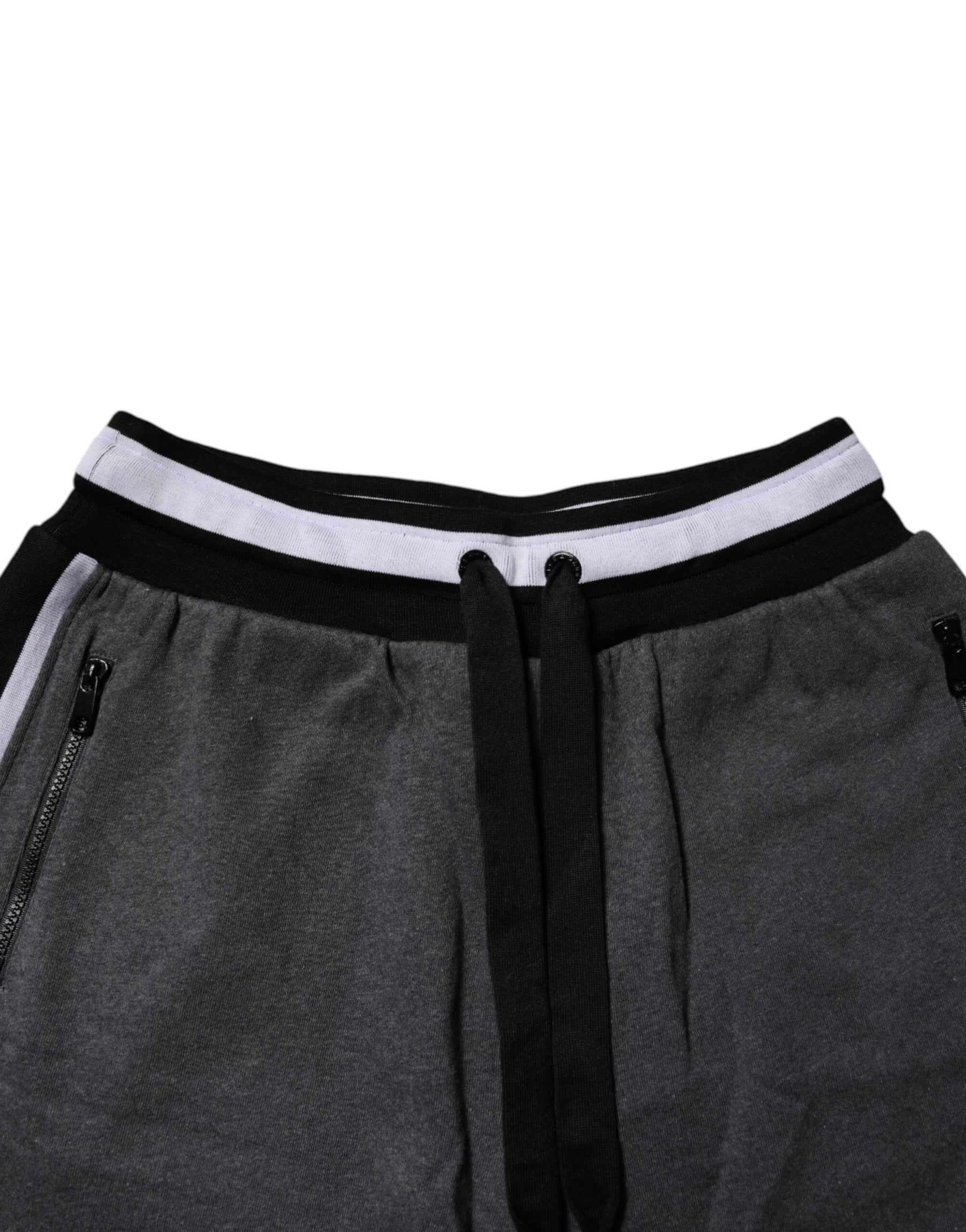Dolce & Gabbana Dark Gray Cotton Bermuda Sweatshorts Shorts | Regal Royce