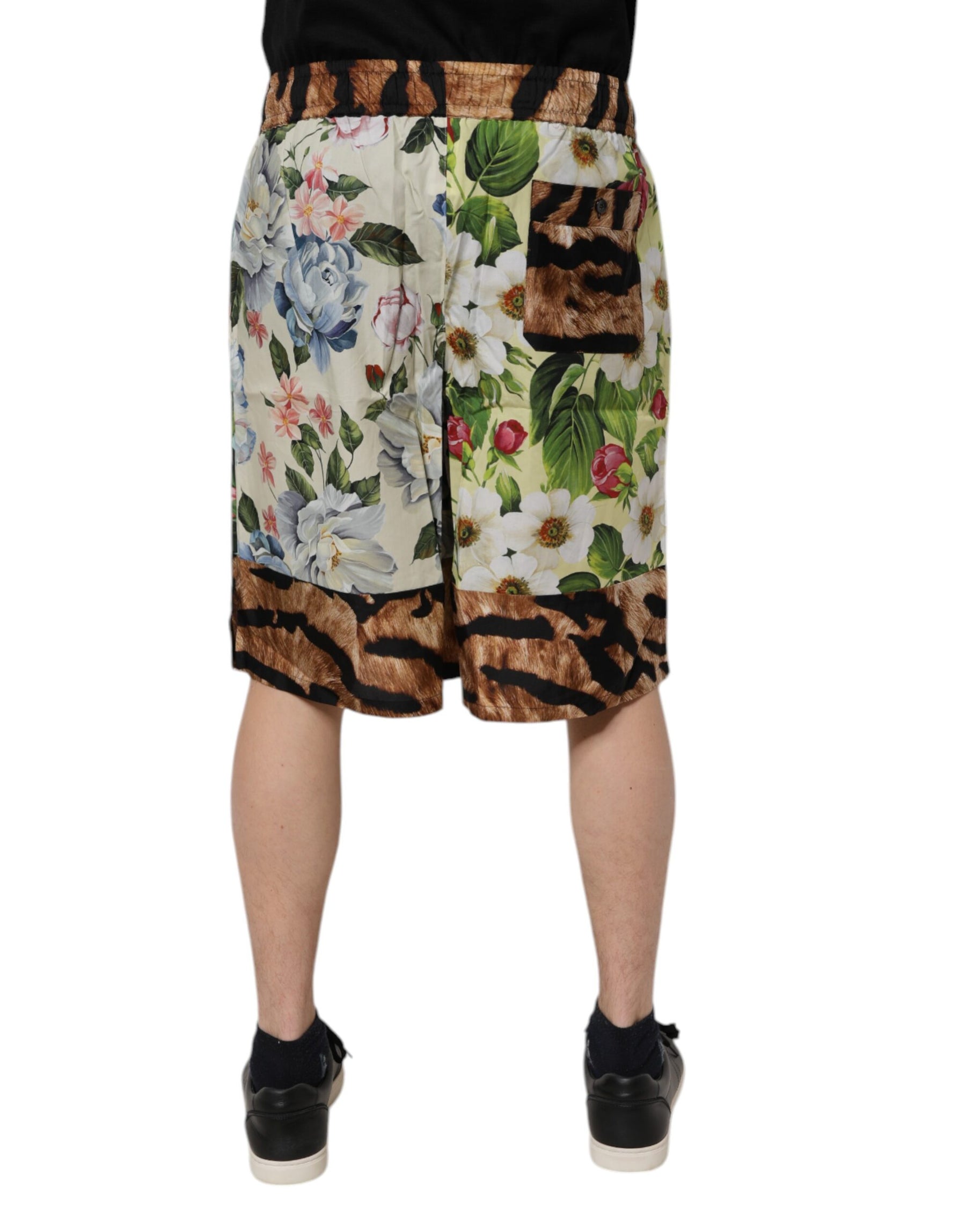 Dolce & Gabbana Multicolor Floral Print Men Bermuda Shorts | Regal Royce