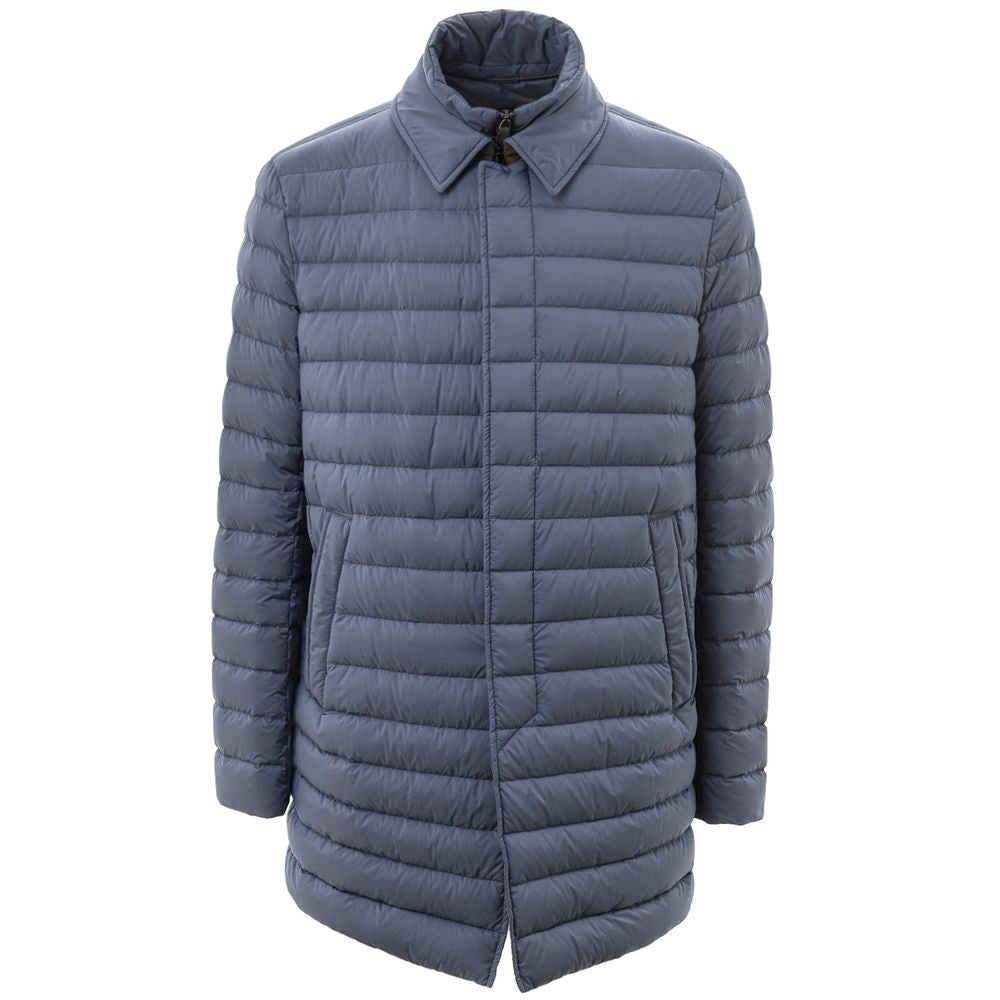Herno Blue Polyester Coat | Regal Royce