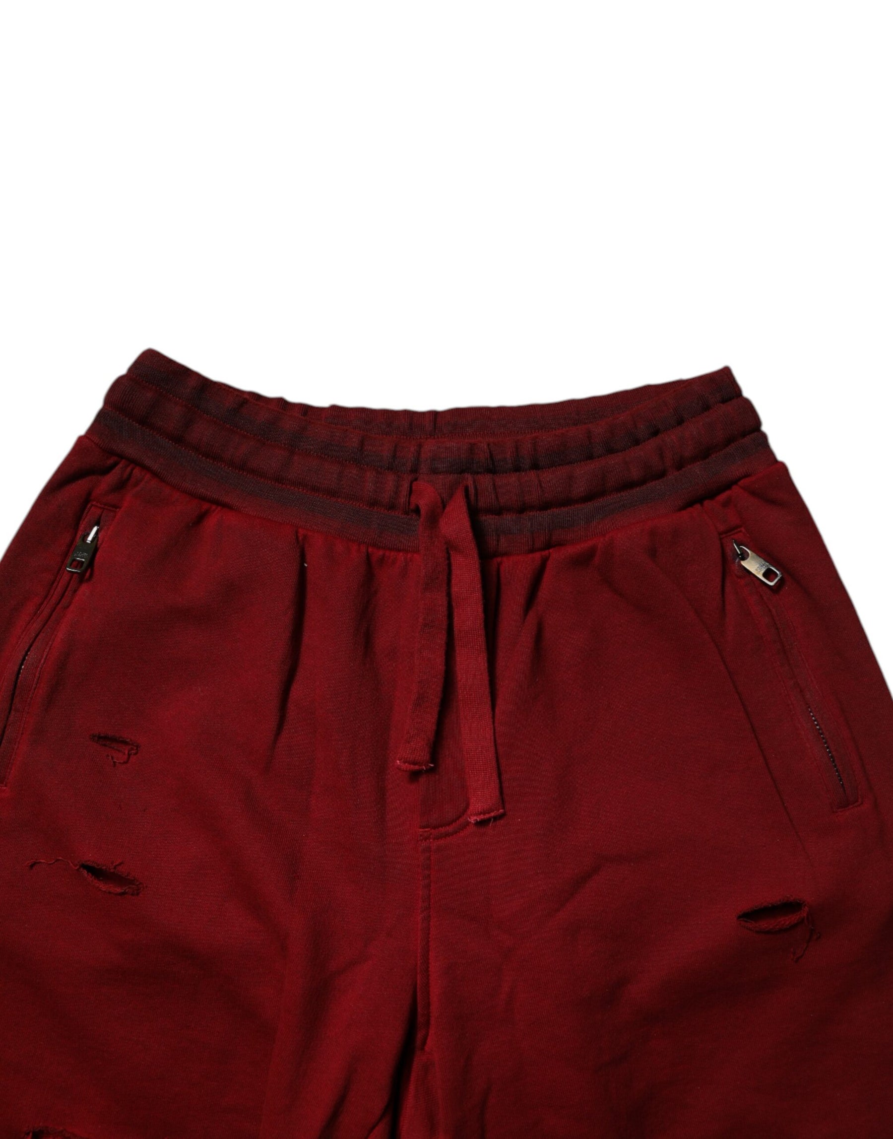 Dolce & Gabbana Bordeaux Cotton Bermuda Men Sweatshorts Shorts | Regal Royce
