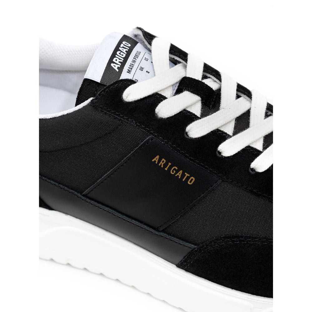 Axel Arigato Black And White Fabric And Leather Athletic Sneakers