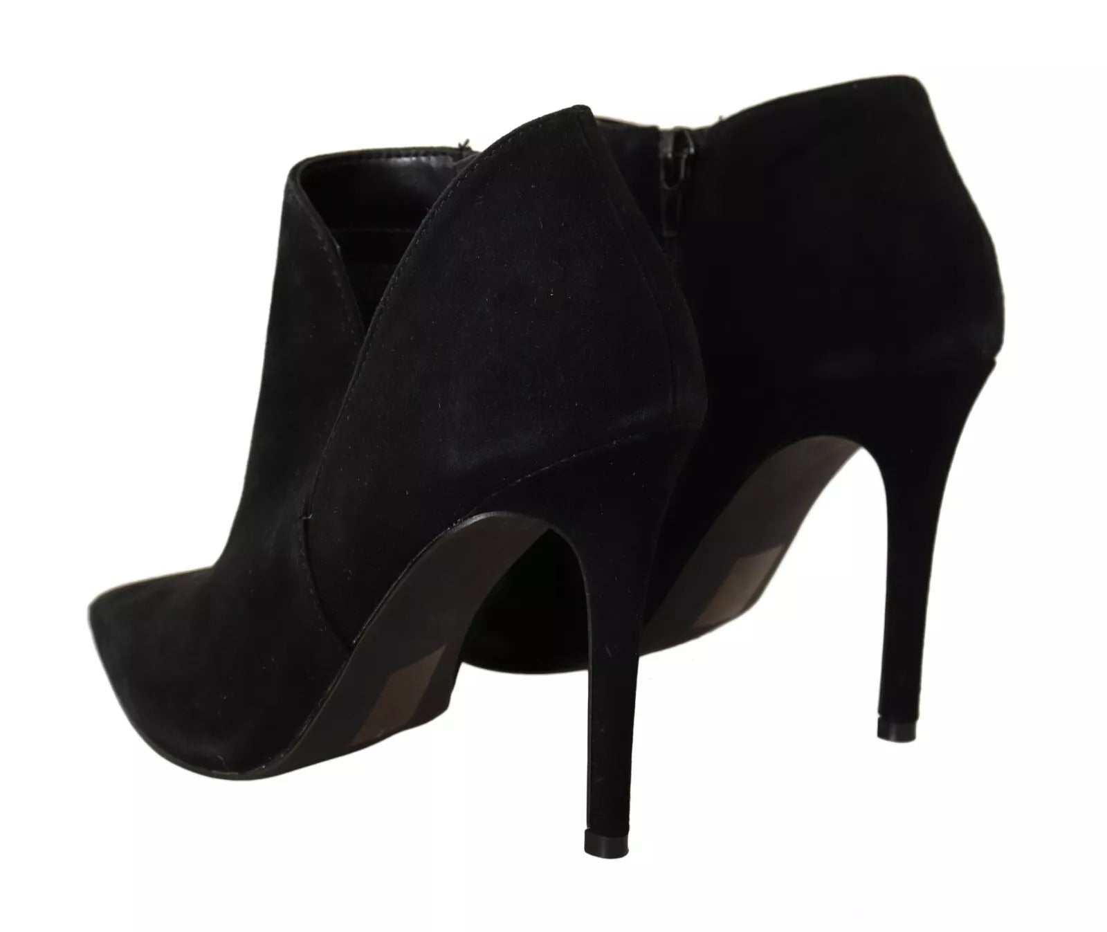Steve Madden Black Suede Leather Stiletto Heels Boots Shoes | Regal Royce