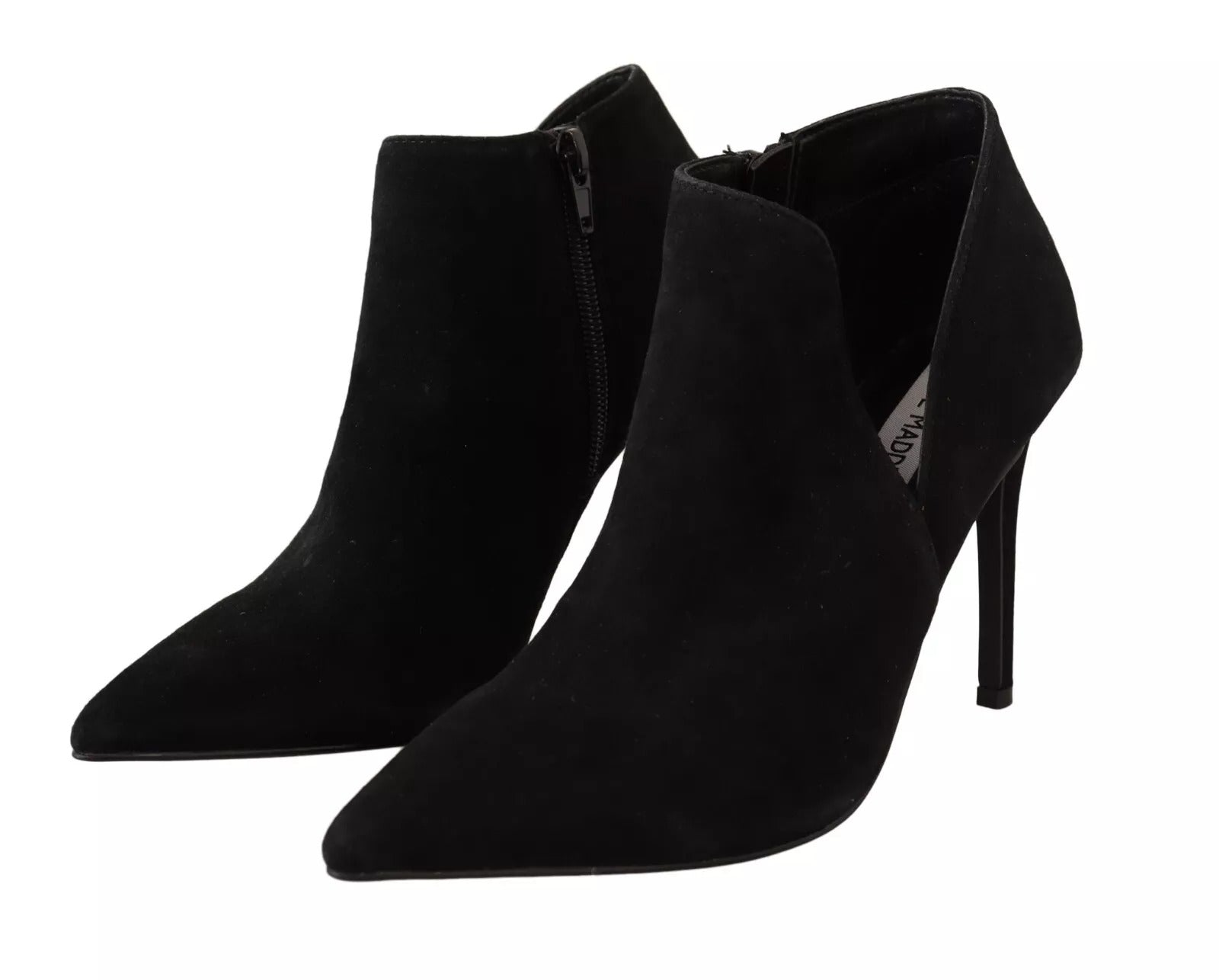 Steve Madden Black Suede Leather Stiletto Heels Boots Shoes | Regal Royce