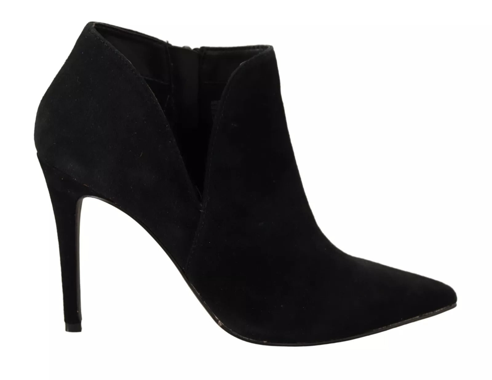 Steve Madden Black Suede Leather Stiletto Heels Boots Shoes | Regal Royce