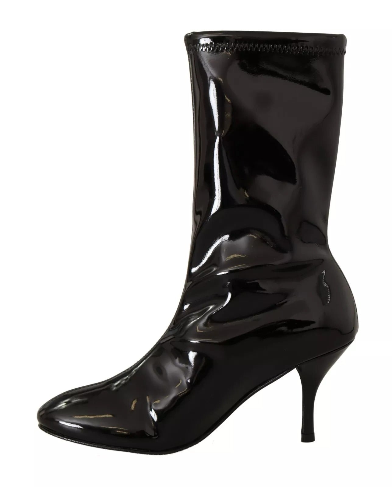 Stuart Weitzman Black Patent Leather High Heels Boots Shoes | Regal Royce
