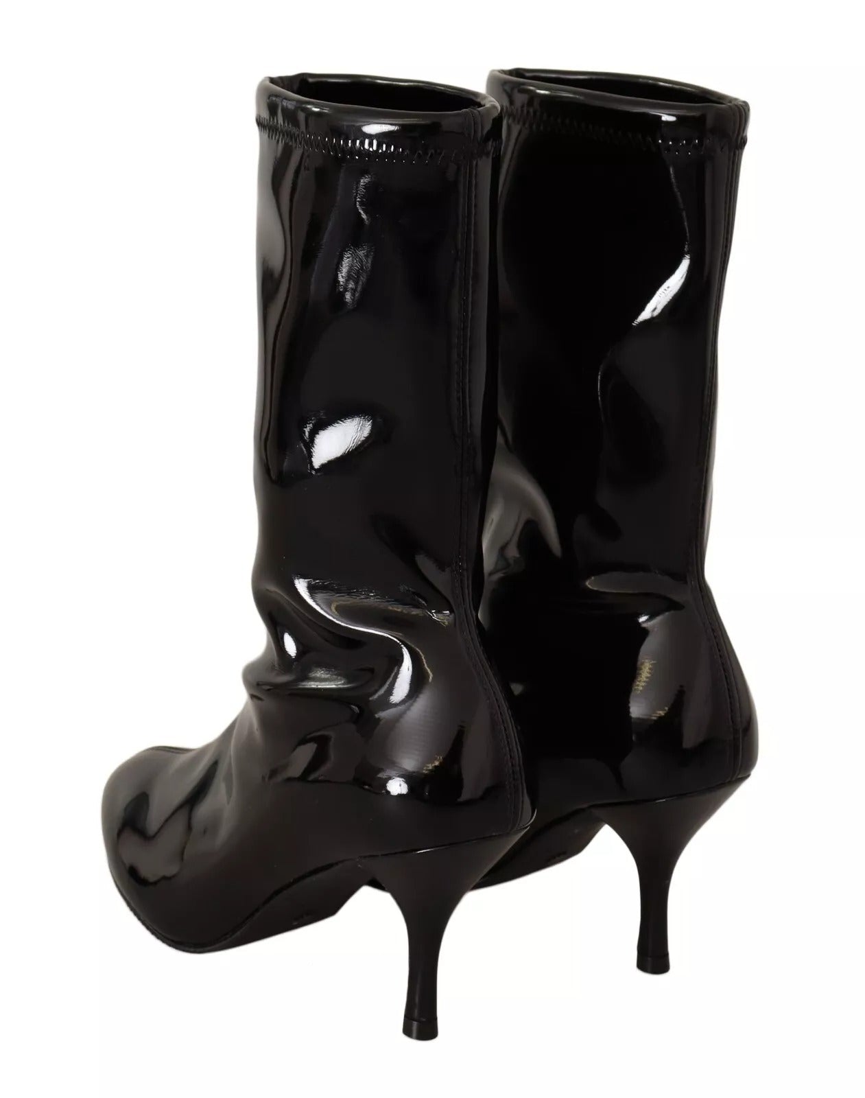 Stuart Weitzman Black Patent Leather High Heels Boots Shoes | Regal Royce