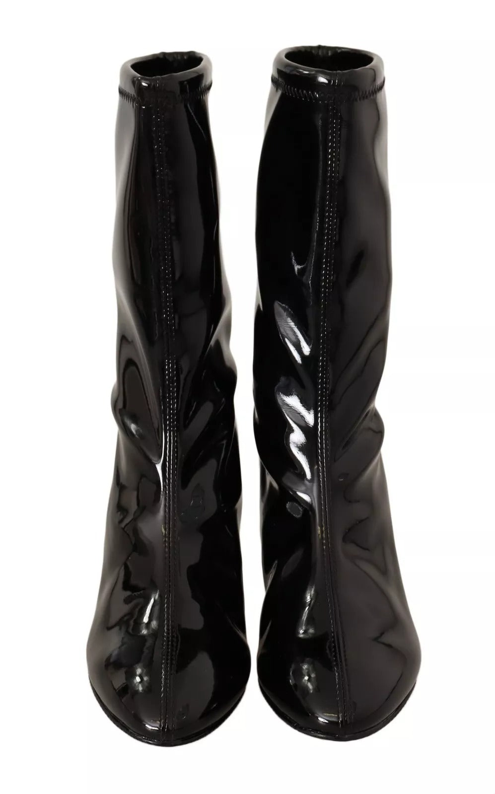 Stuart Weitzman Black Patent Leather High Heels Boots Shoes | Regal Royce