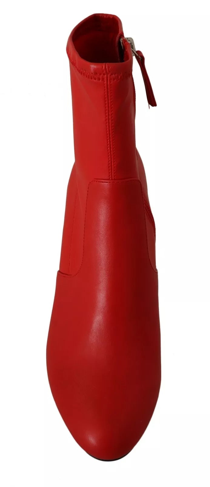 Steve Madden Red Leather Block Heels Ankle Boots Shoes | Regal Royce